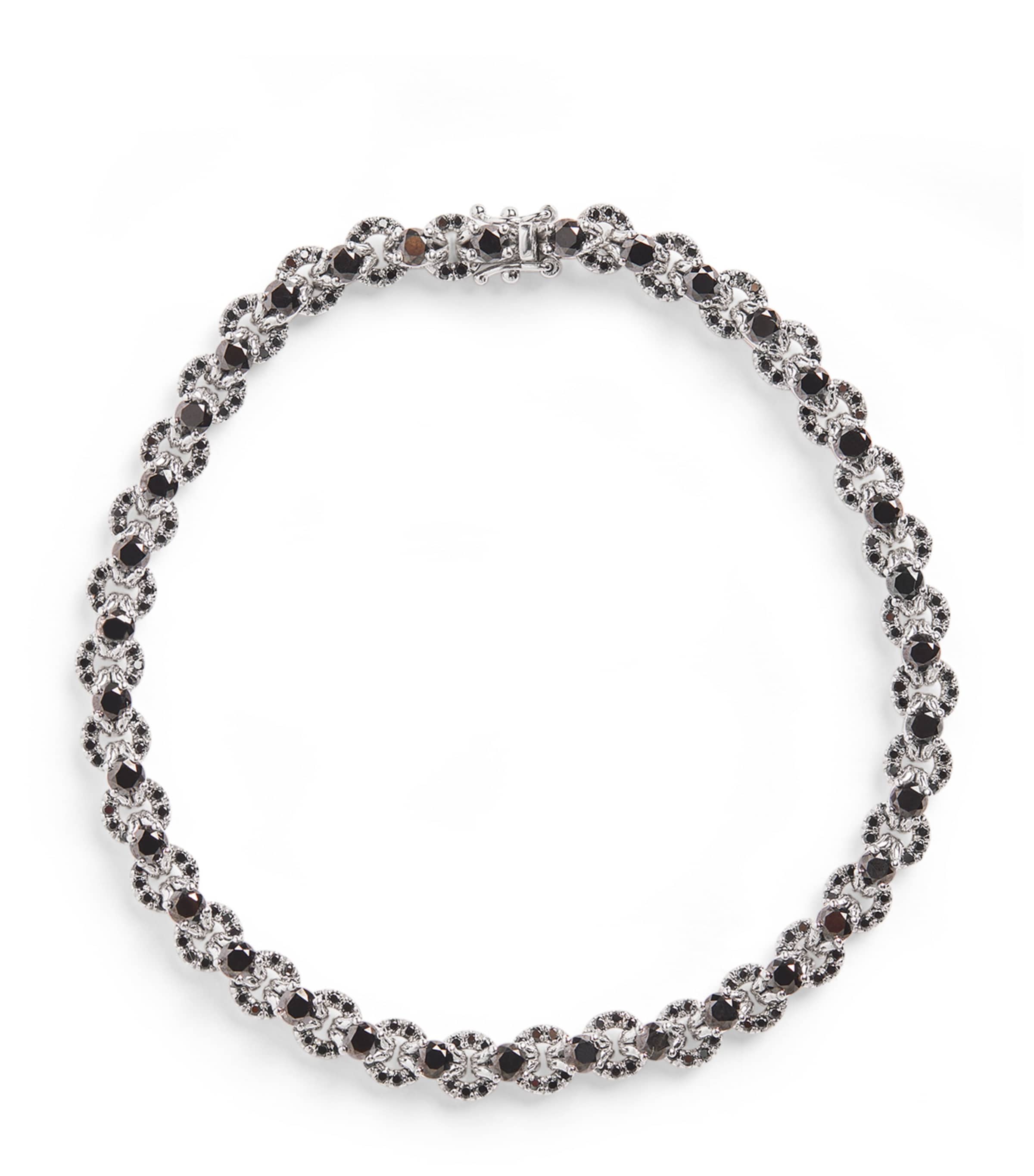 Spinelli Kilcollin White Gold And Black Diamond Lumia Bracelet In Metallic