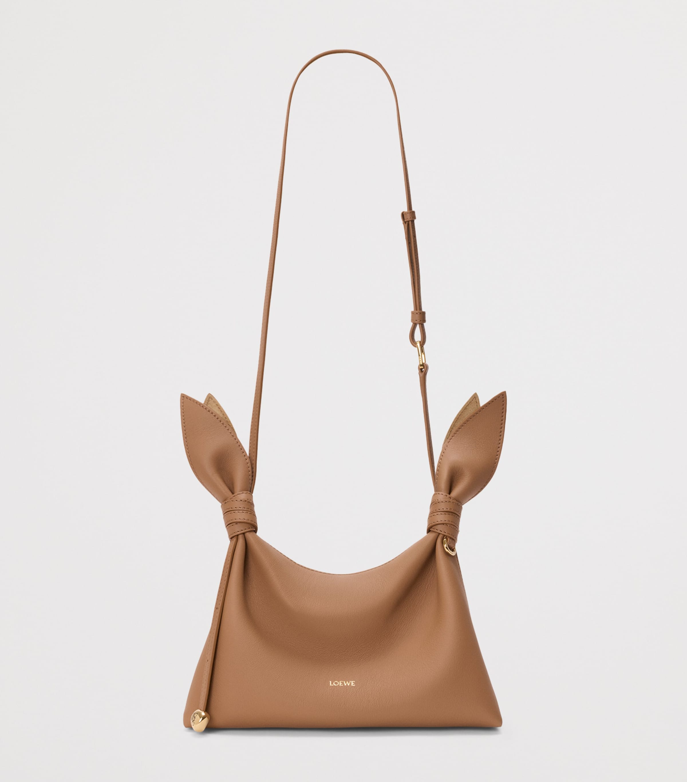 LOEWE Mini Leather Scarf Shoulder Bag Mocha Image 9