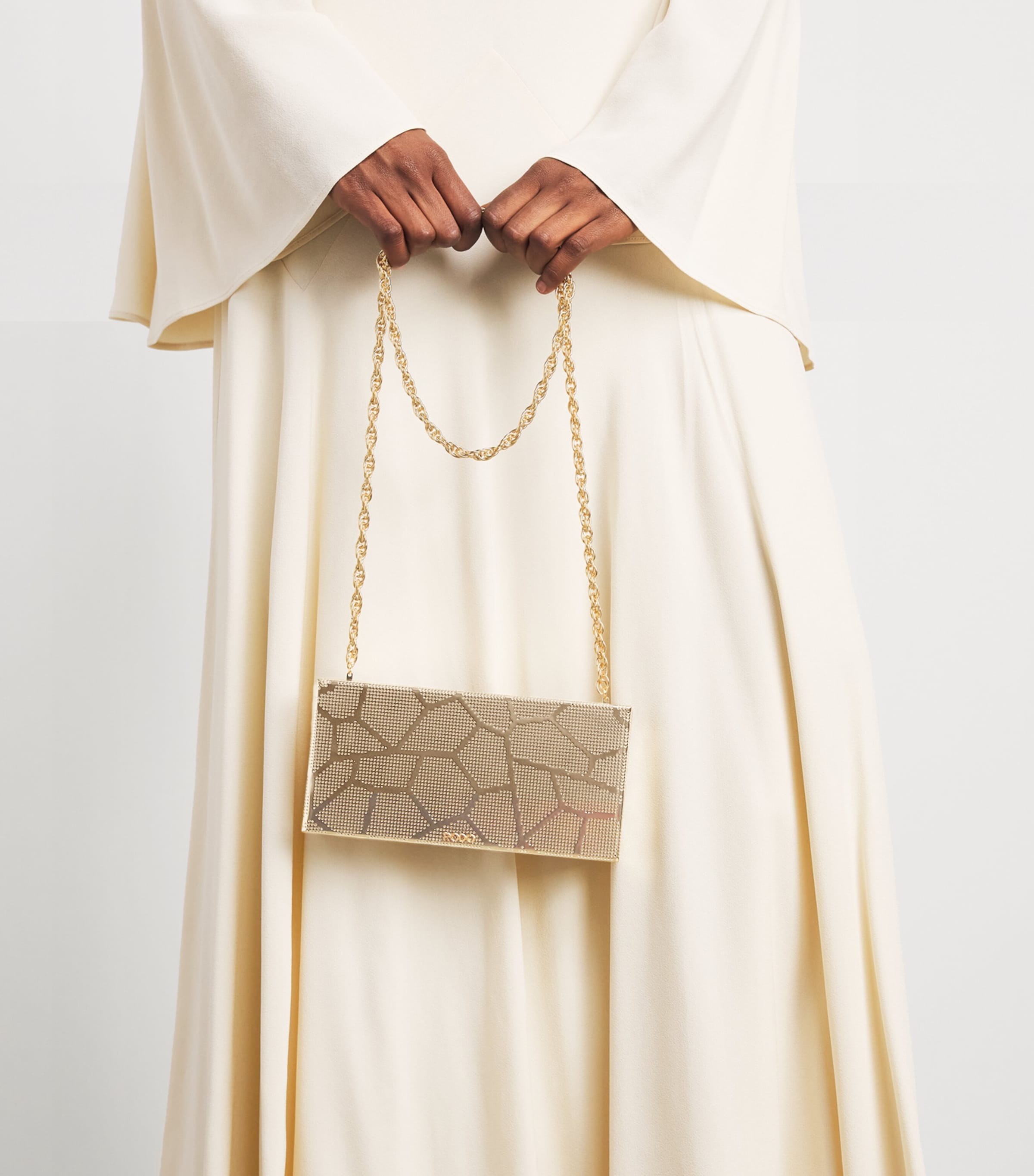 Rodo Mosaic Rectangle Clutch Bag Antiq Gold Image 4