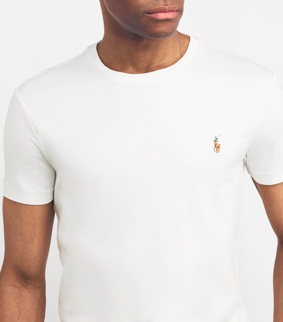 Pima Cotton Polo Pony T-Shirt WHITE Image 9