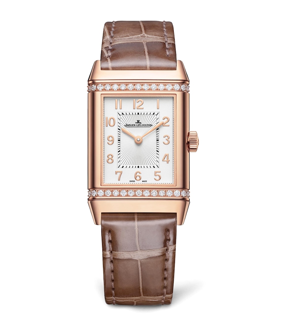 Pink Gold and Diamond Reverso Classic Duetto Watch 24.4mm PINK GOLD Image 1