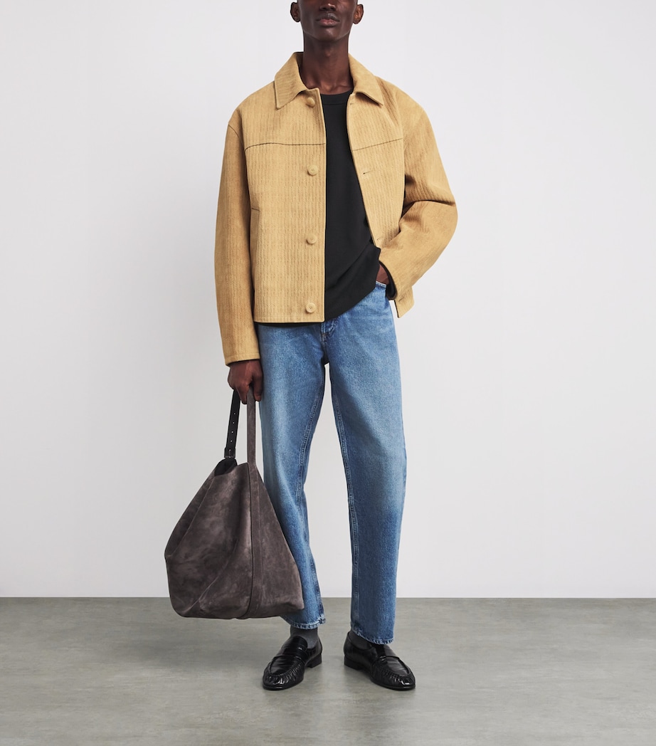 Cotton-Blend Payson Waffle T-Shirt BLK Image 2