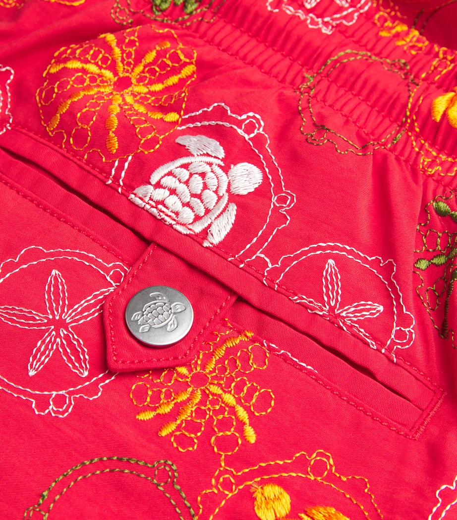 Embroidered Mistral Swim Shorts 228LIPSTICK Image 5