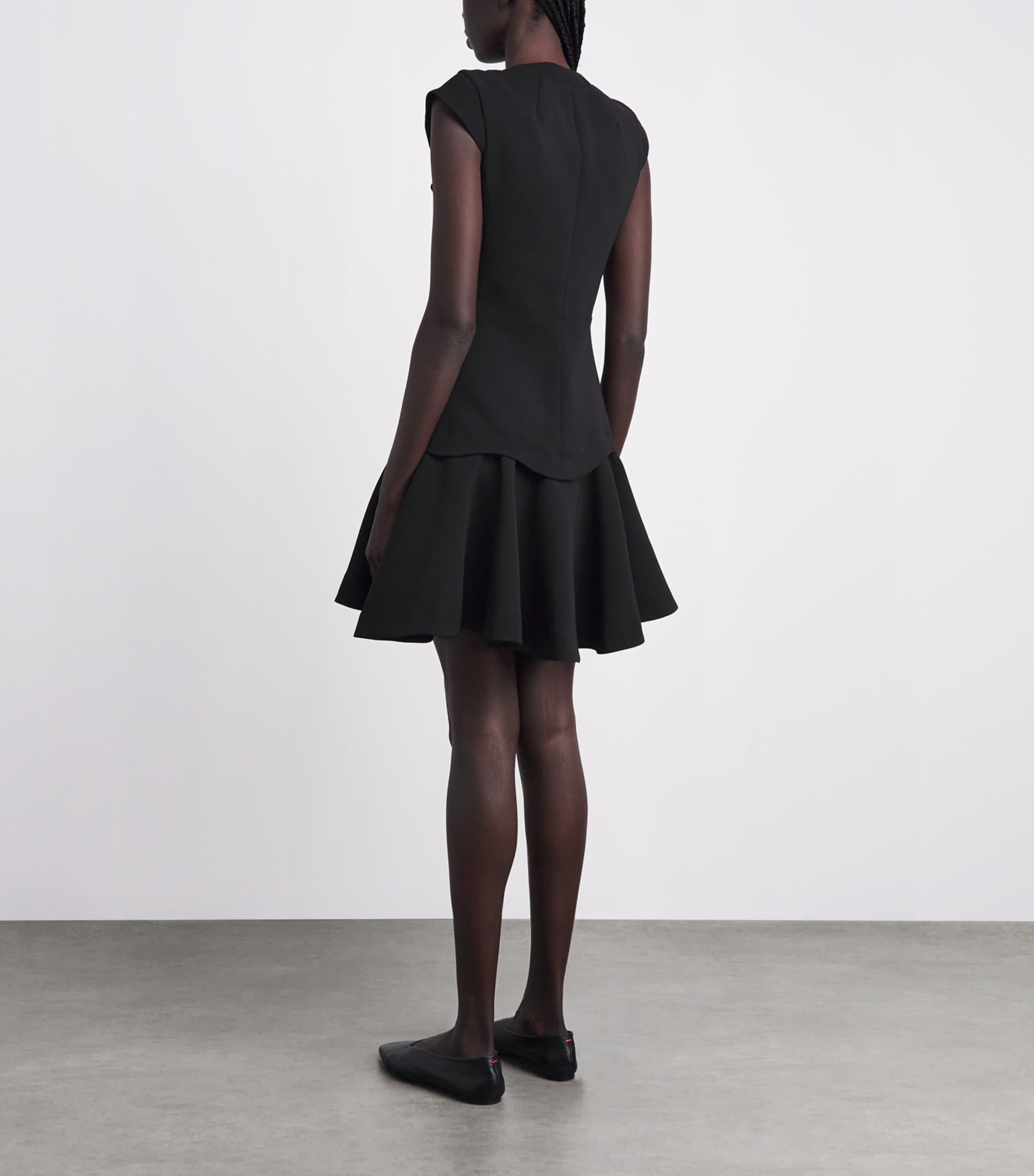 Sandro Paris Womens Structured Buttoned Mini Dress Black Image 4