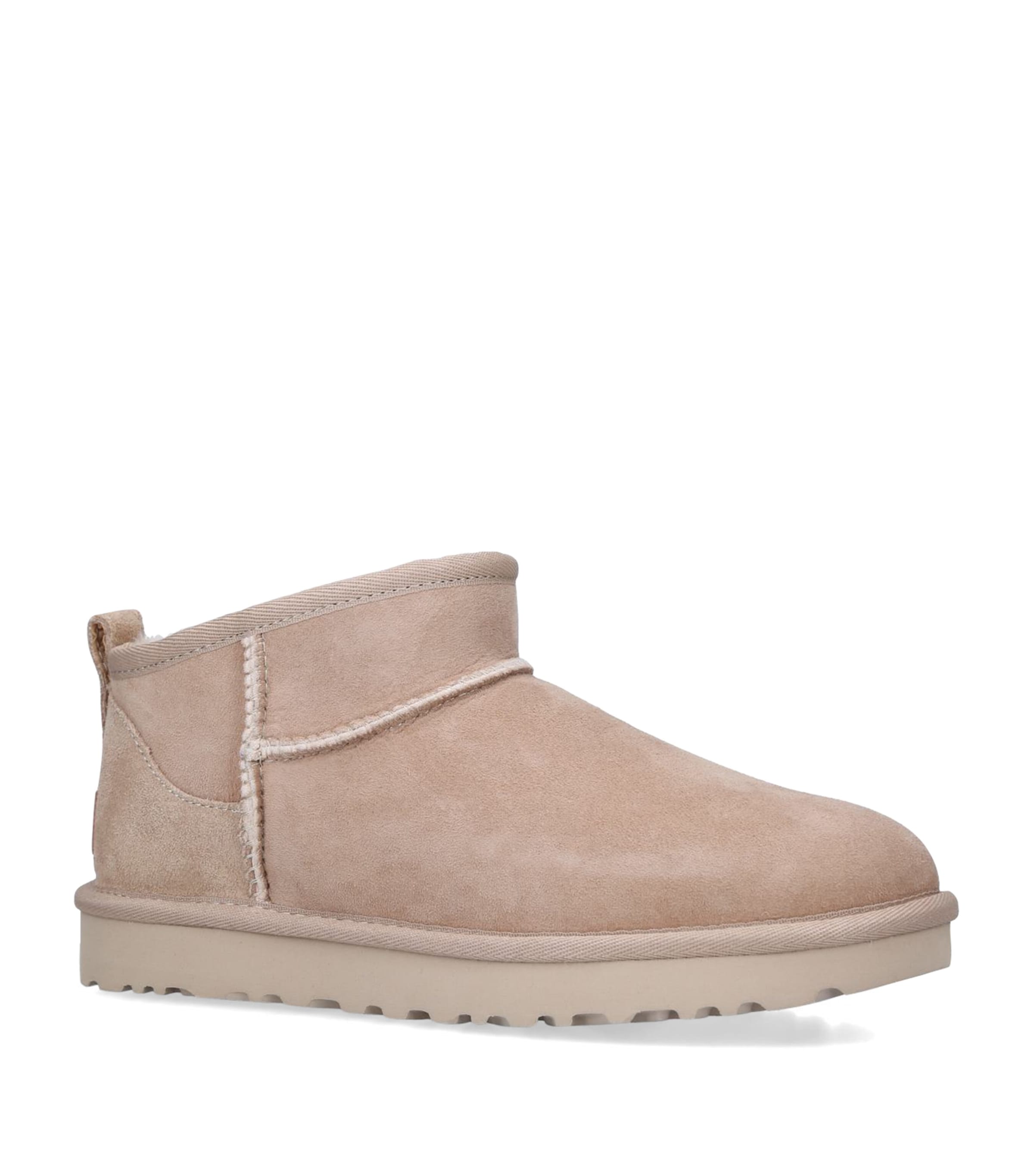 UGG Suede Classic Ultra Mini Boots Beige Image 3