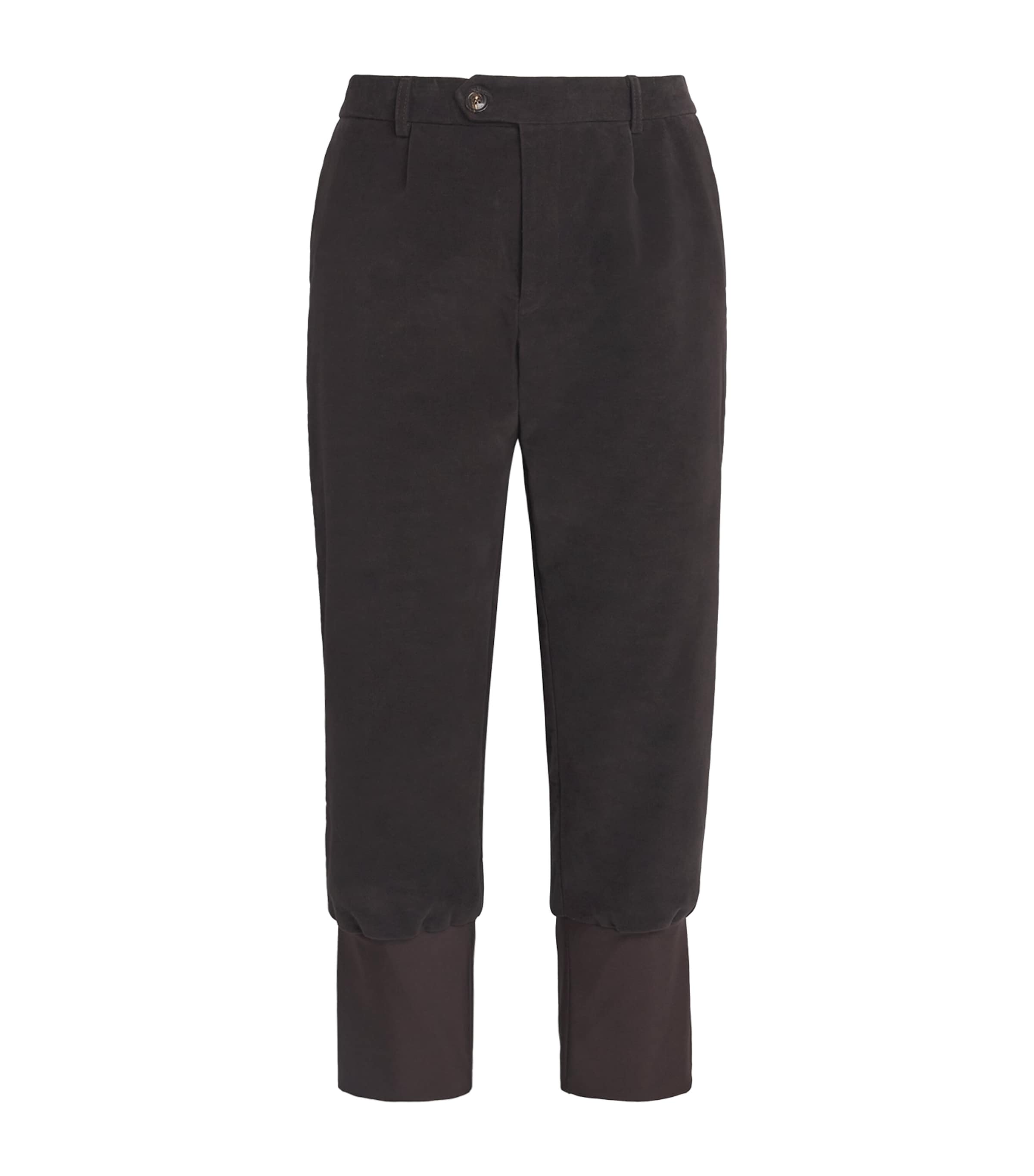 Purdey Cotton Moleskin Breek Trousers In Brown