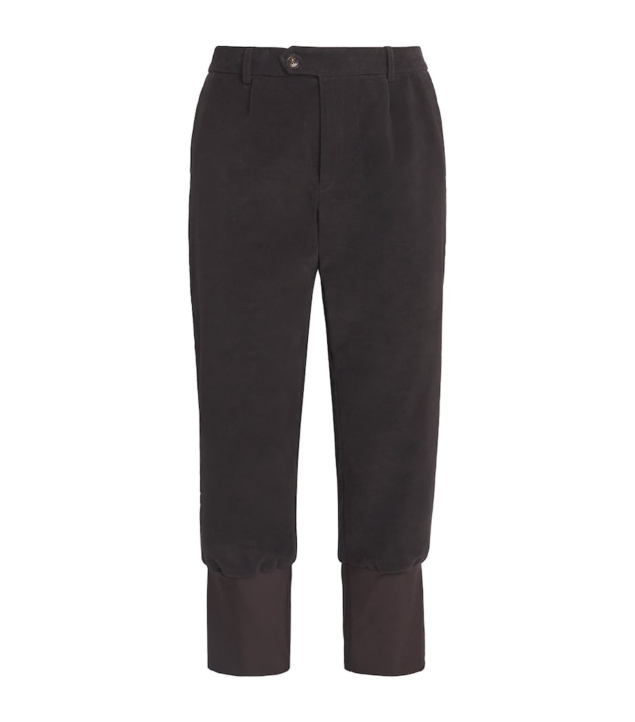 Purdey Mens Cotton Moleskin Breek Trousers Rouge Brown Image 1