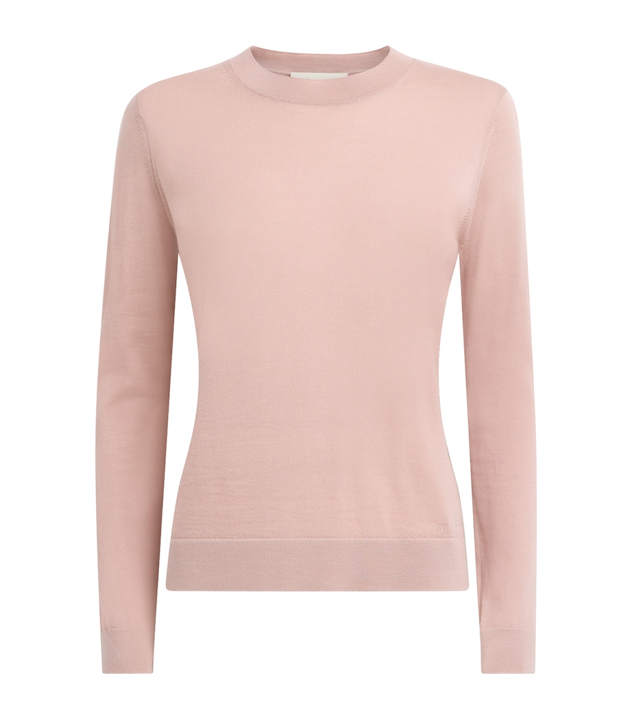 MM Womens Virgin Wool Crew-Neck Sweater Mauve Image 1