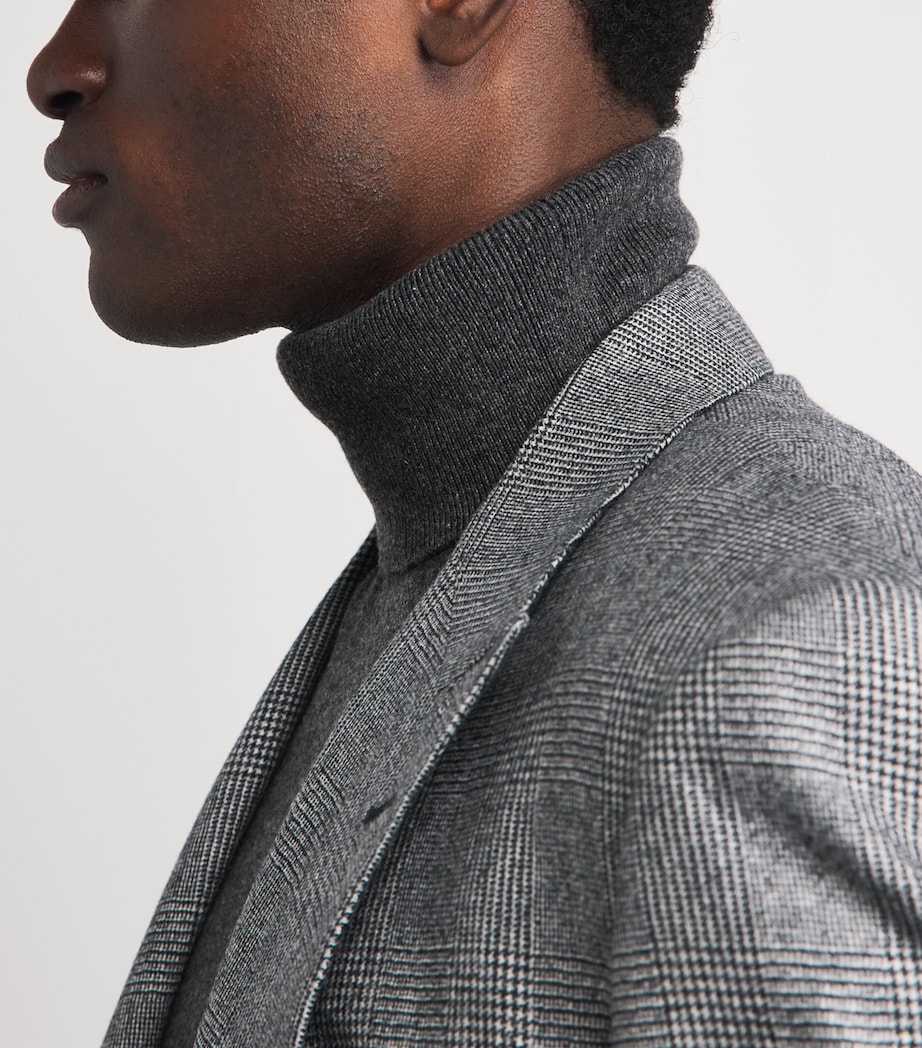 Ralph Lauren Purple Label Mens Cashmere Rollneck Sweater Dark Grey Melange Image 3