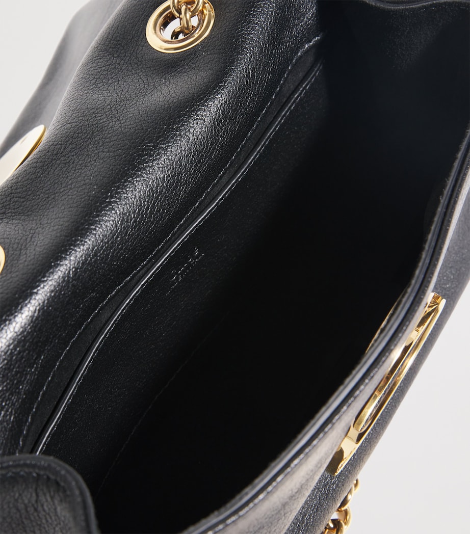 Small Leather Heritage Shoulder Bag BAG BLACK Image 4