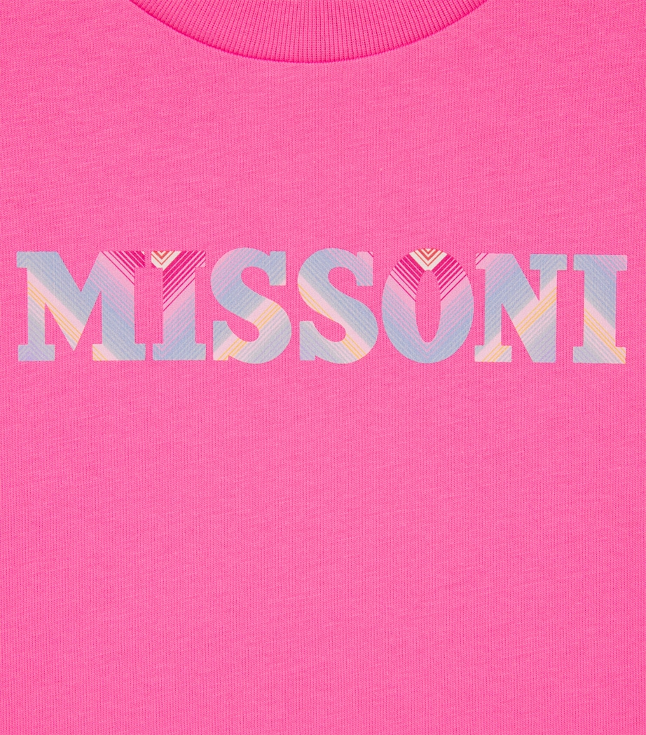 Missoni Kids Cotton Logo T-Shirt (4-14 Years) Rosa Image 3