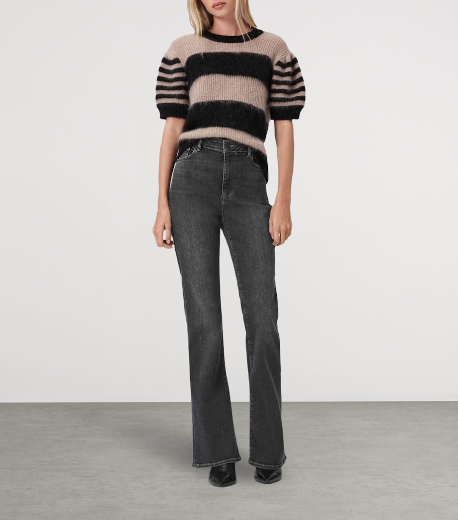 Maisie Flared Jeans WASHED GREY Image 2