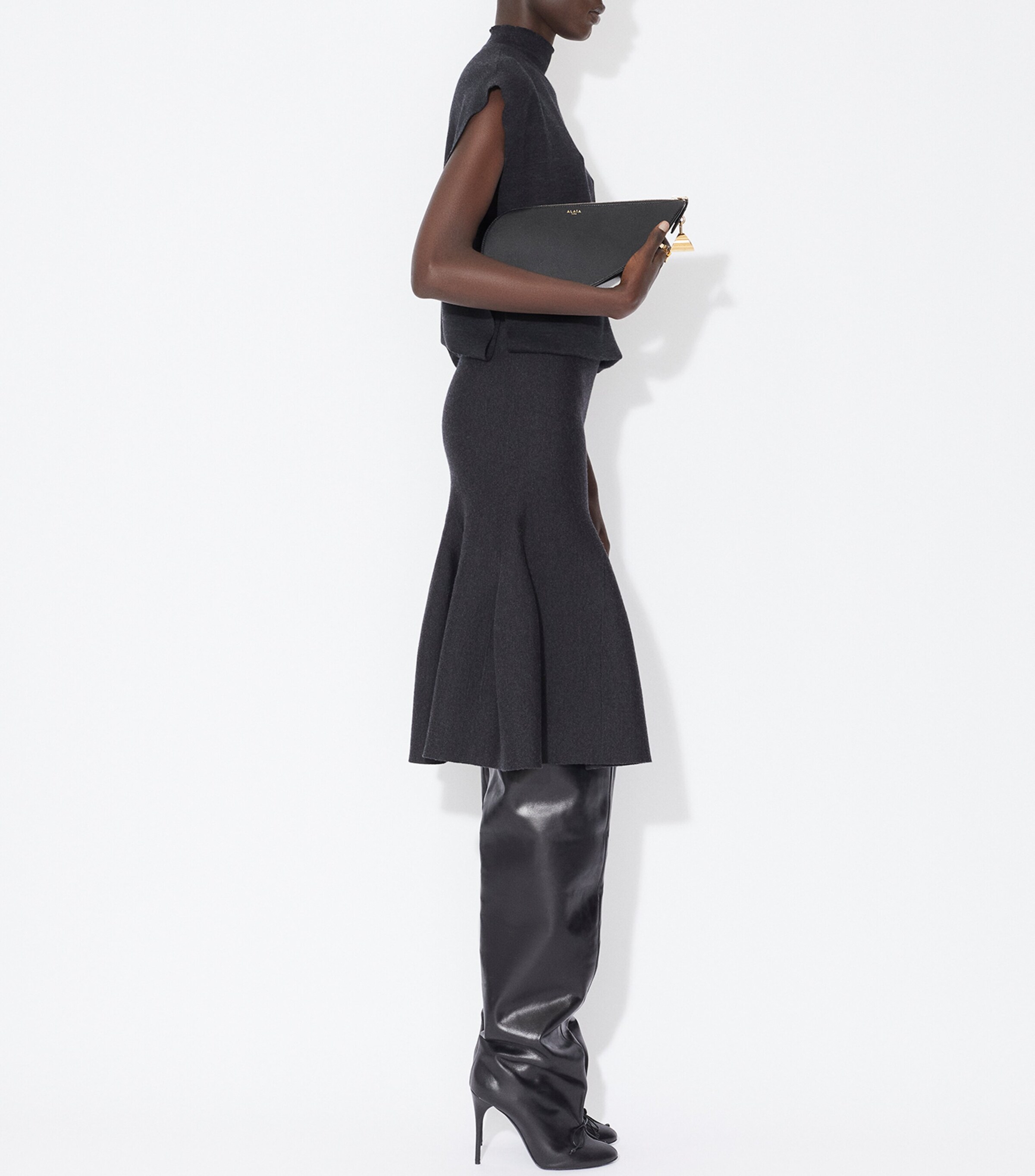 Alaïa Womens Merino Wool Bodysuit Ebene Image 4