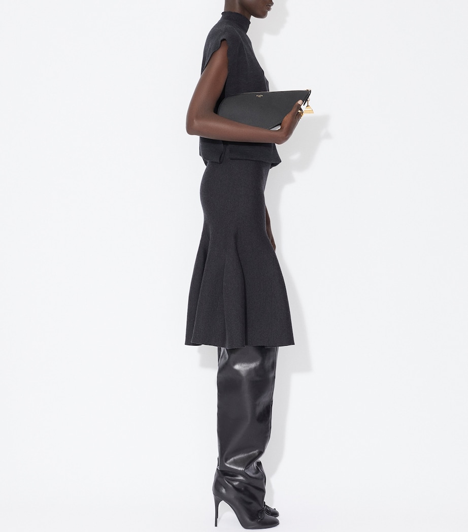 Alaïa Womens Merino Wool Bodysuit Ebene Image 4