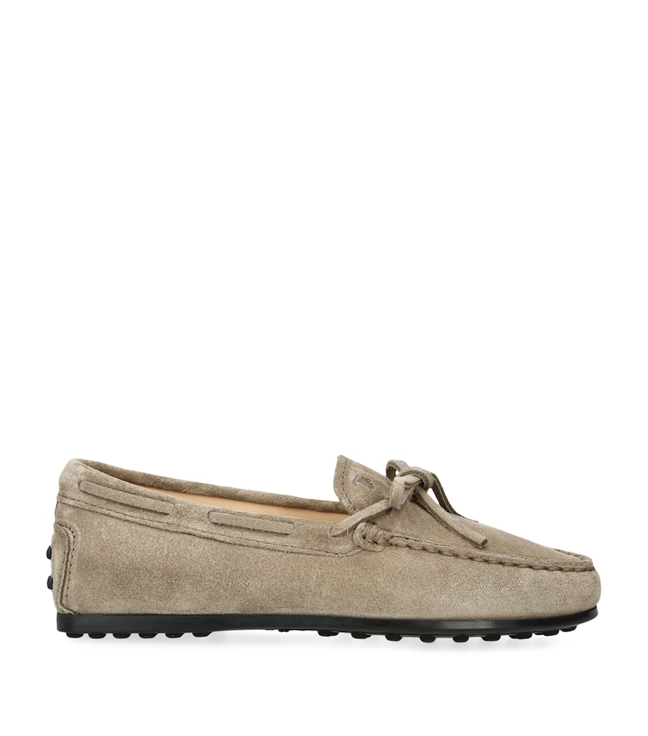 Tod's Suede Laccetto Nuovo City Gommino Driving Shoes Grey Image 1