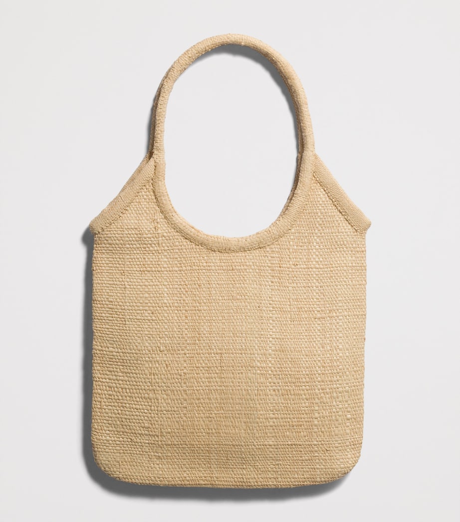Miu Miu Raffia Ivy Tote Bag Neutral Image 3