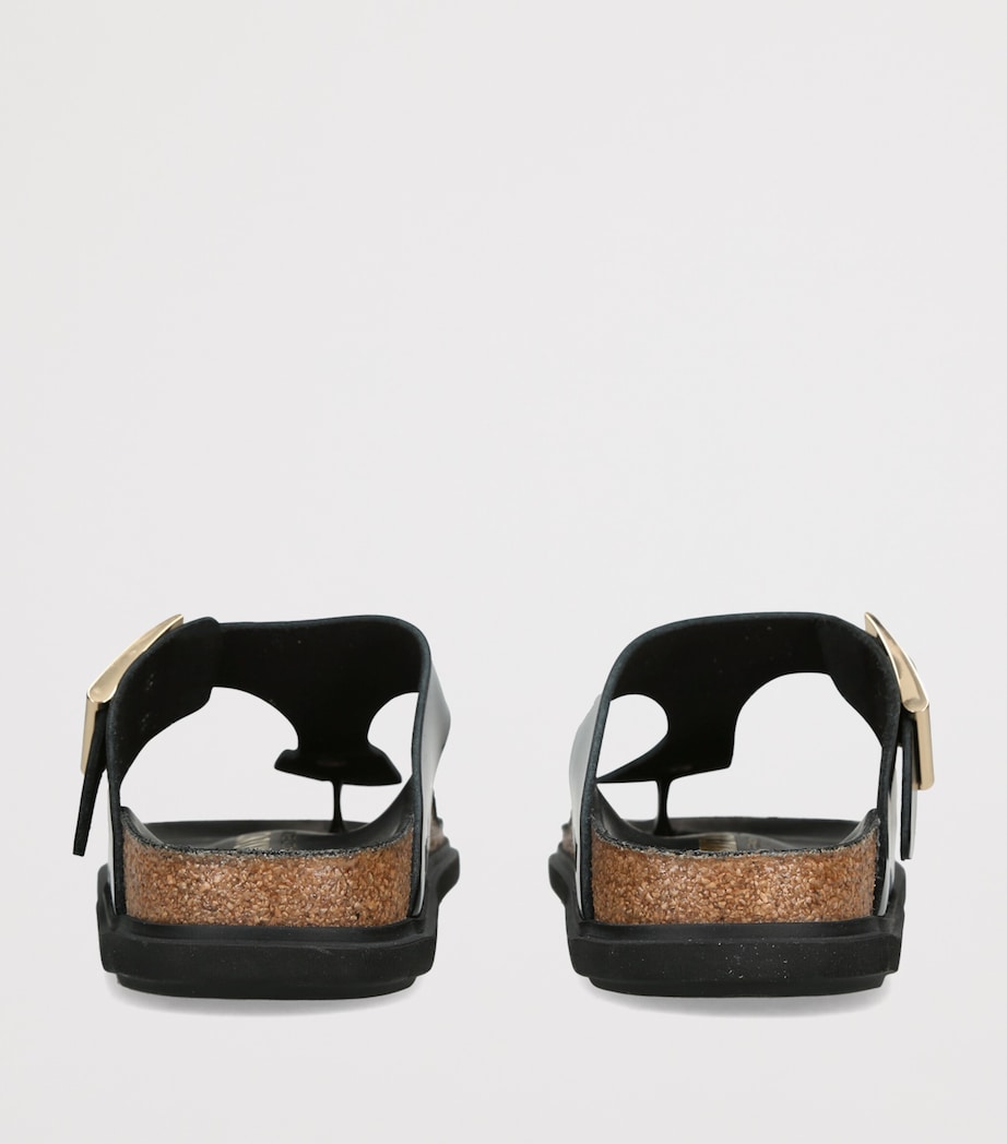 Birkenstock Patent Leather Gizeh Sandals (Narrow Fit) Black Image 2