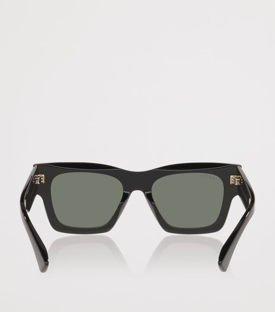 Gucci Rectangular Sunglasses Black Image 4