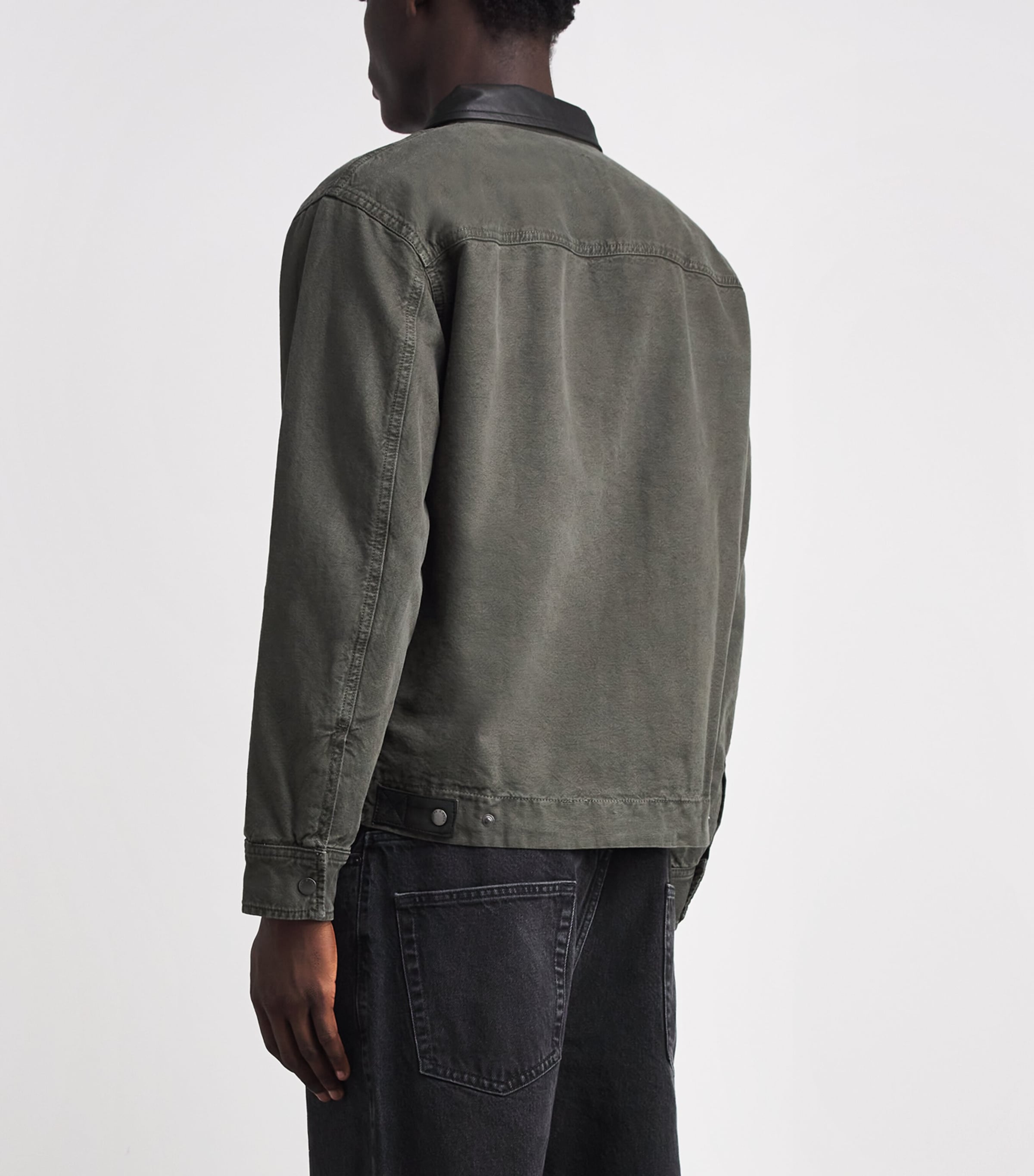 Rag & Bone Mens Workwear Denim Shacket Drkgrn Image 5