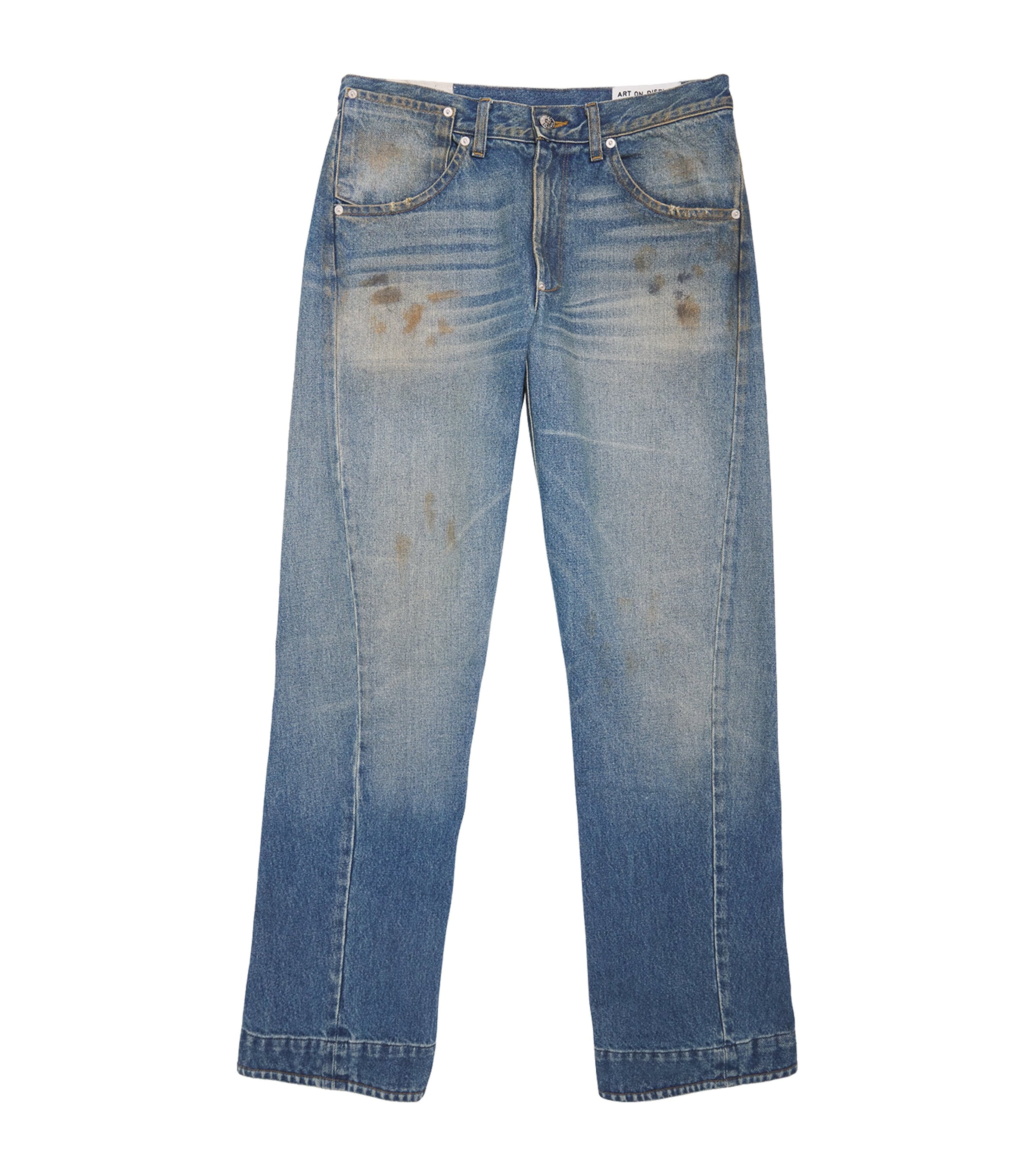 Gallery Dept. Distressed Wide-leg Jeans In Blue