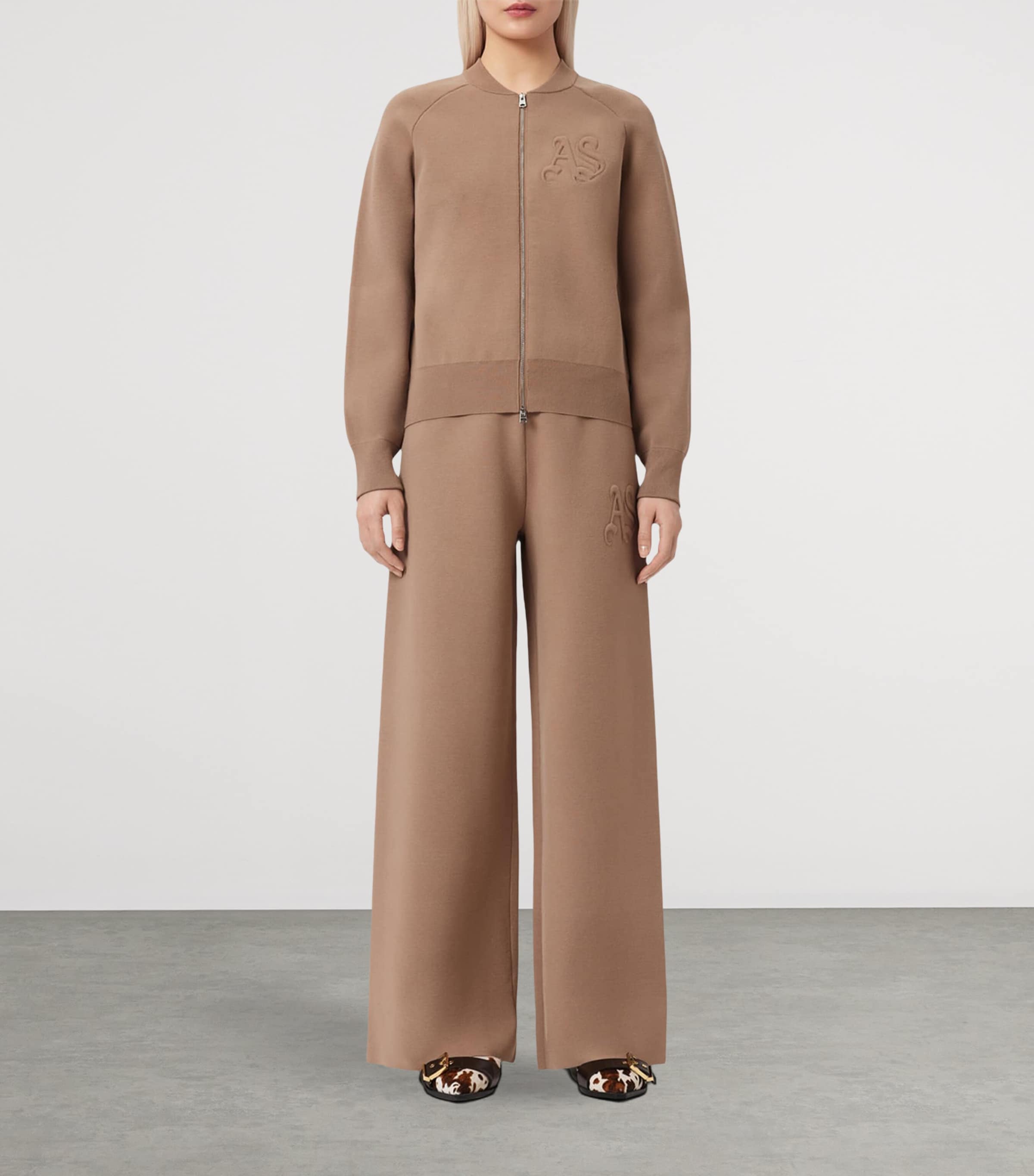 Knitted Sonny Bomber Jacket PINE BARK BROWN Image 2