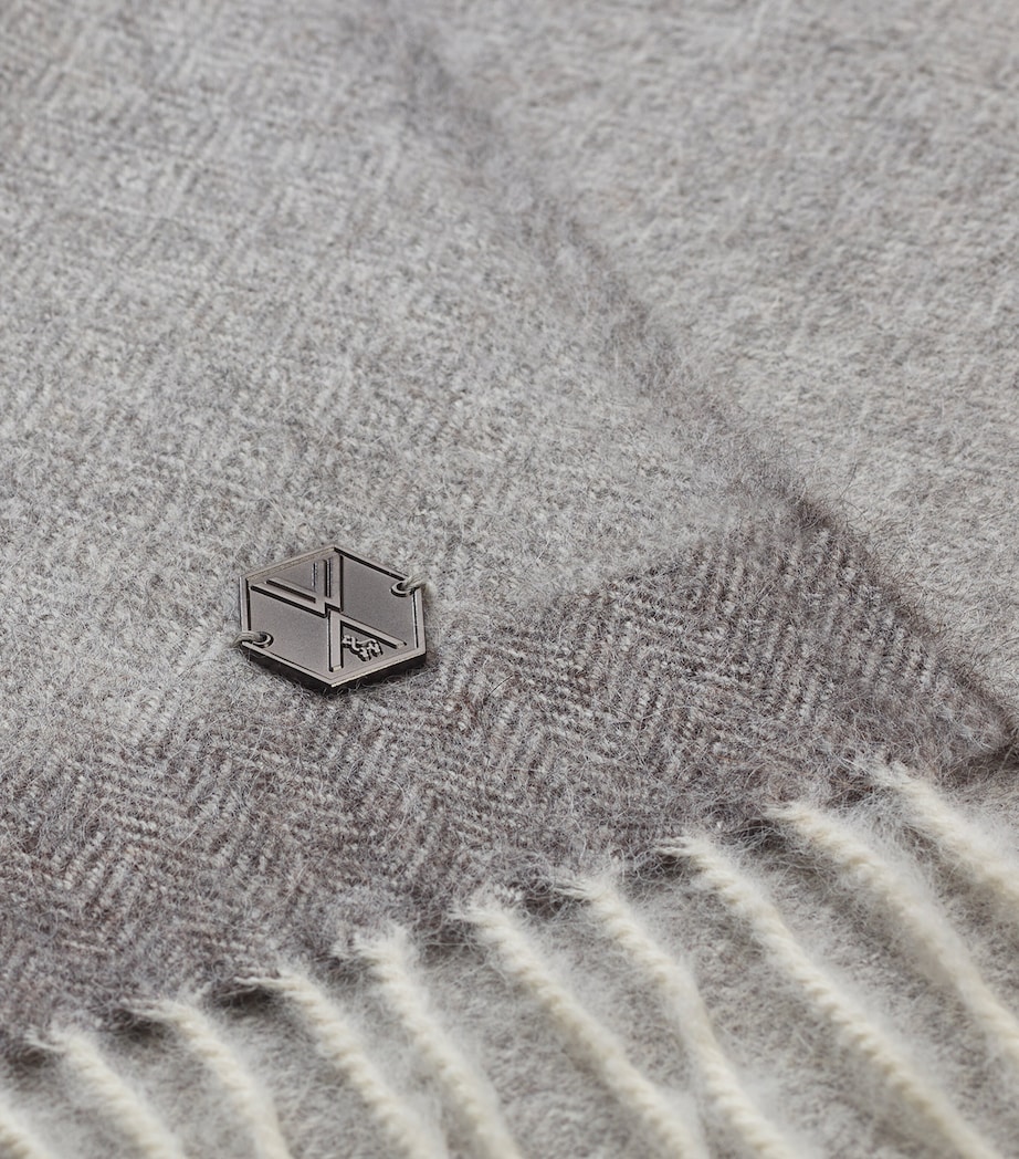 Weich Plaid Merima Throw (180cm x 130cm) Grey / Ochre Image 8