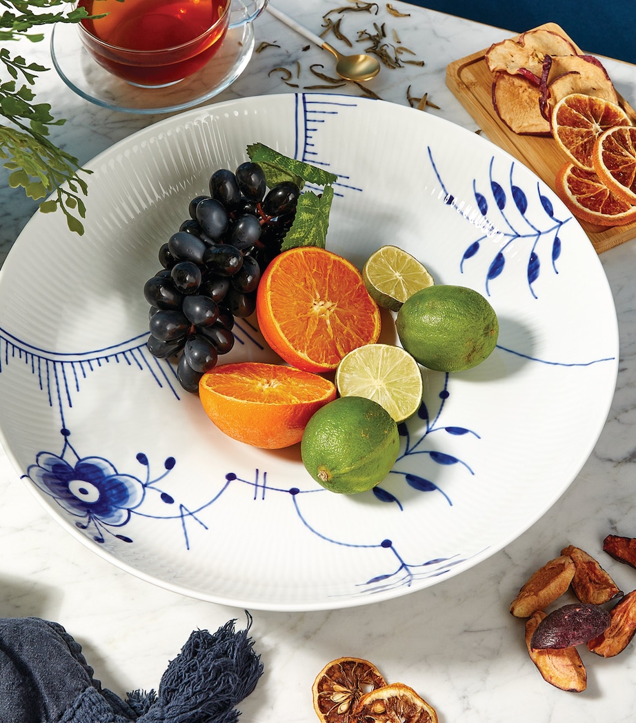 Blue Fluted Mega Bowl (34cm) BLUE Image 3