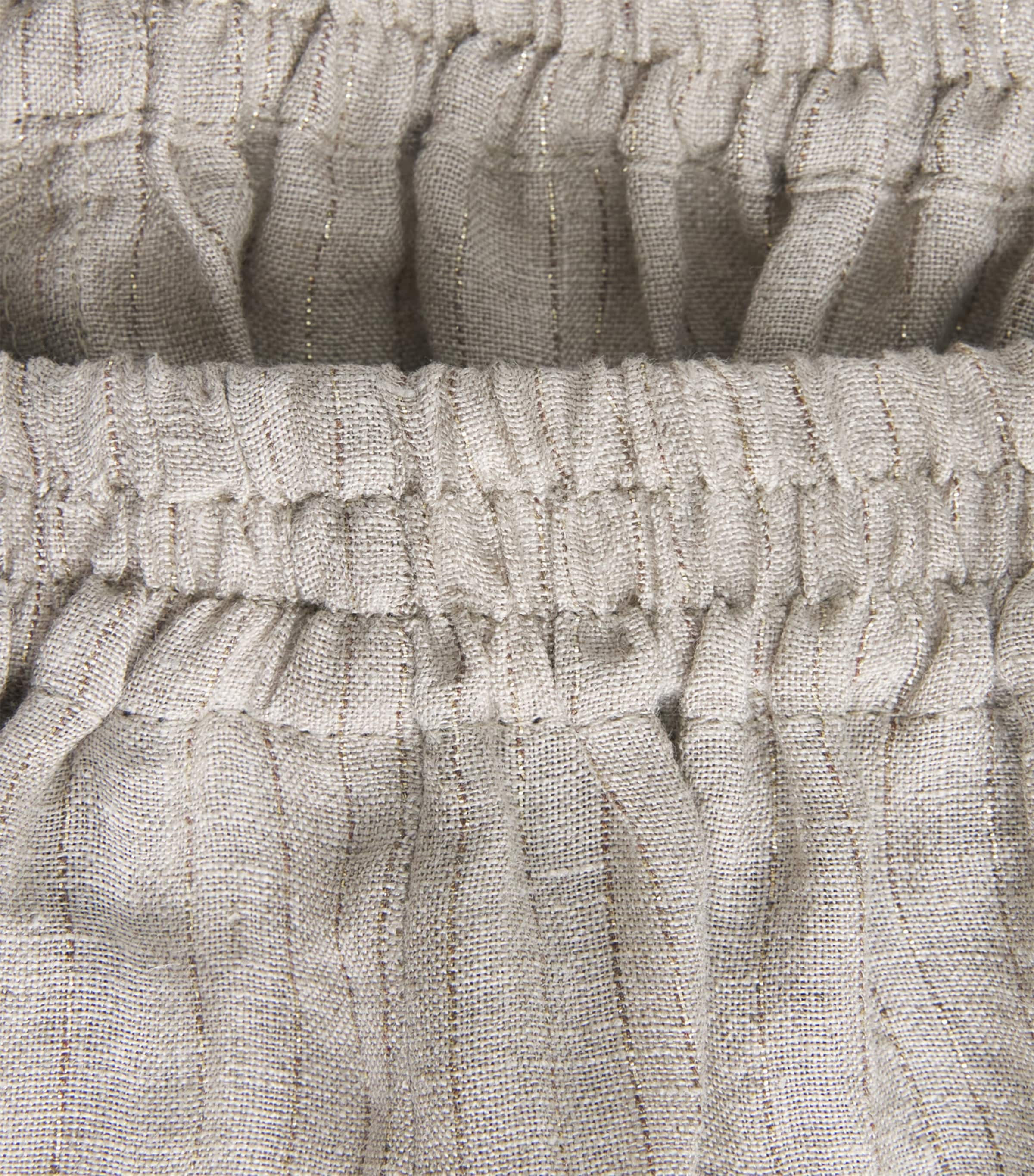 Eskandar Womens Linen-Blend Japanese Trousers Natural Image 6