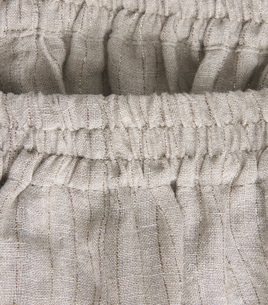 Eskandar Womens Linen-Blend Japanese Trousers Natural Image 6