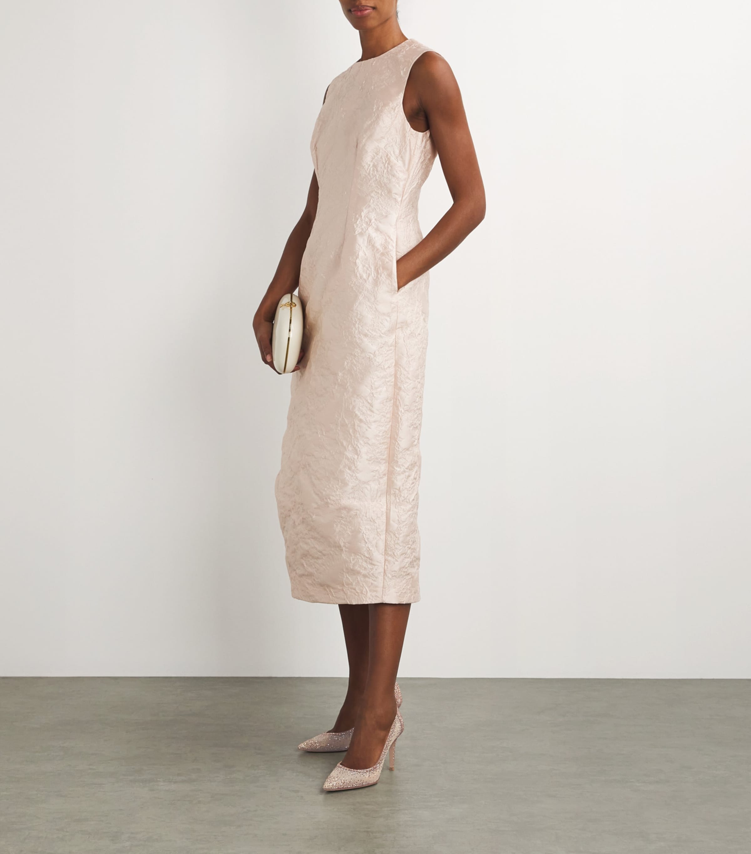 Embellished Rania Pumps 85 MID BROWN Image 2