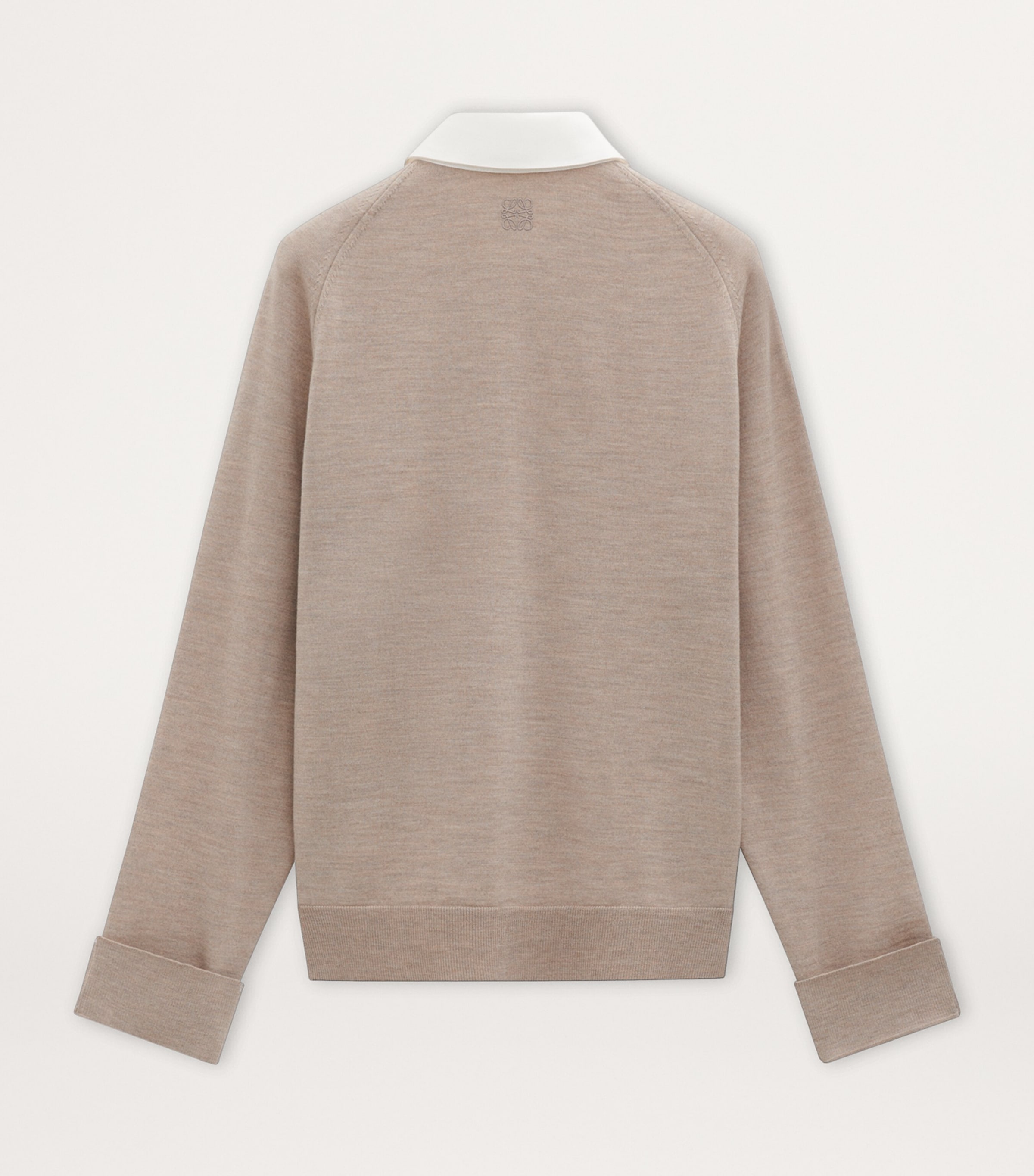 Cotton-Wool Hybrid Shirt WHITE/BEIGE Image 2