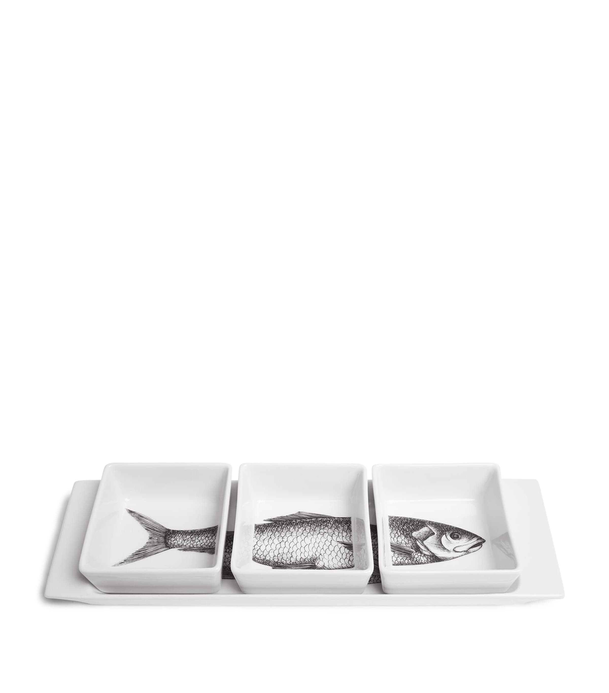 Fornasetti Porcelian Grande Pesci Appetizer Set