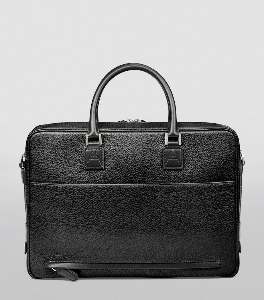 Leather Mount Street Briefcase Bag BLACK Image 3