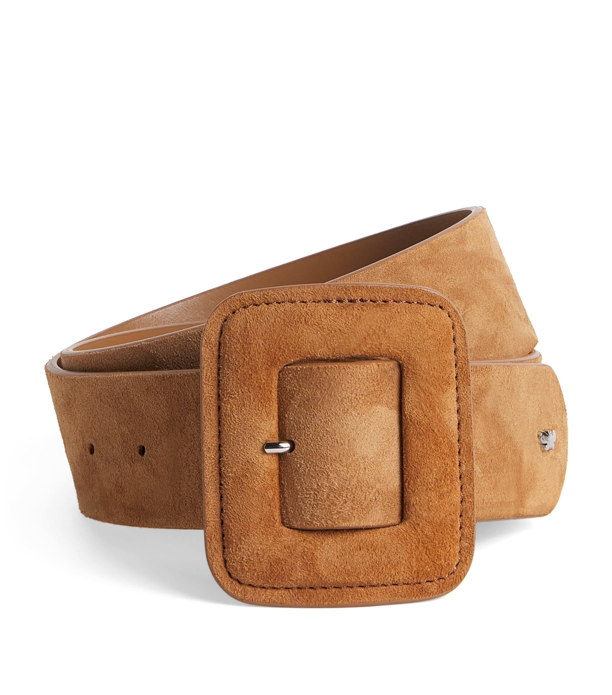 Weekend Max Mara Suede Tonal Belt In Brown