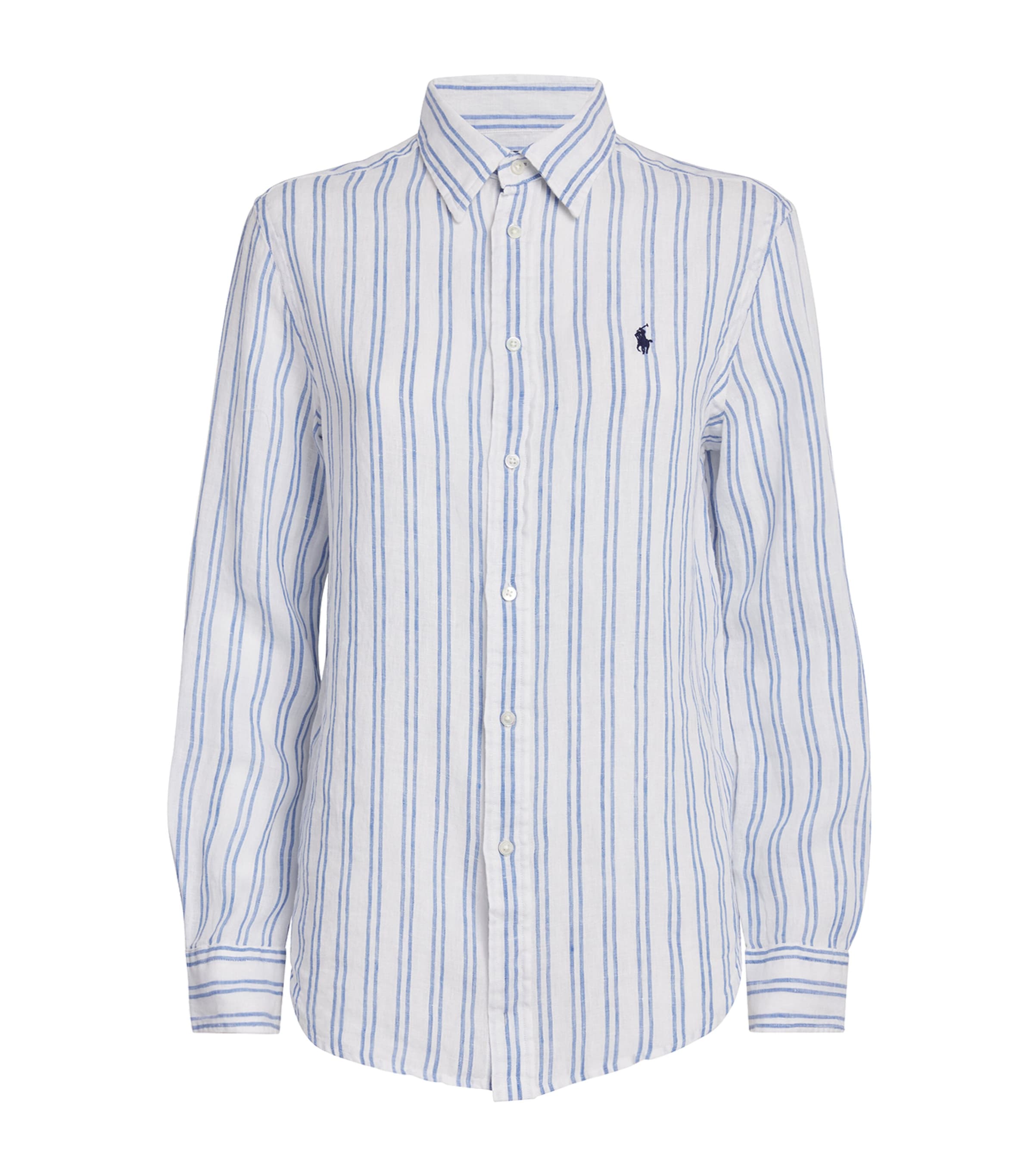 Shop Polo Ralph Lauren Linen Stripe Shirt