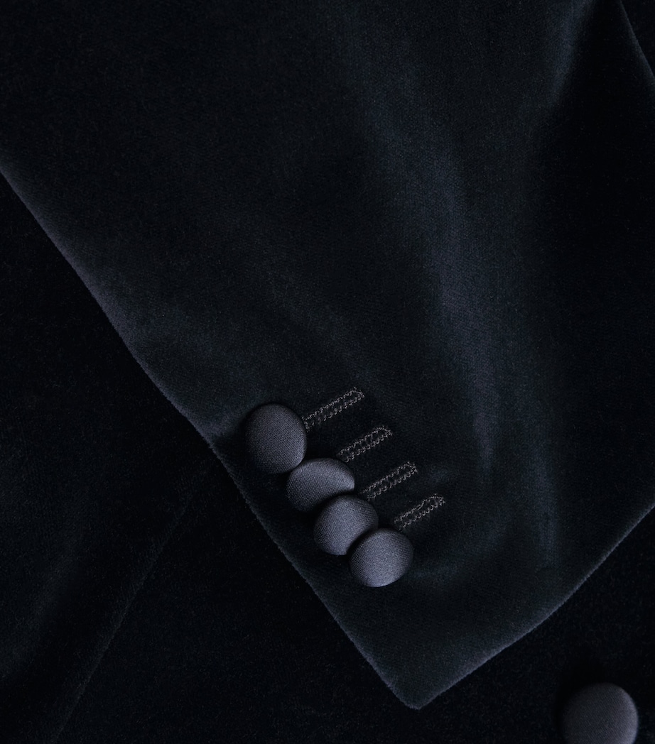 Velvet Blazer 01 NAVY BLUE Image 5