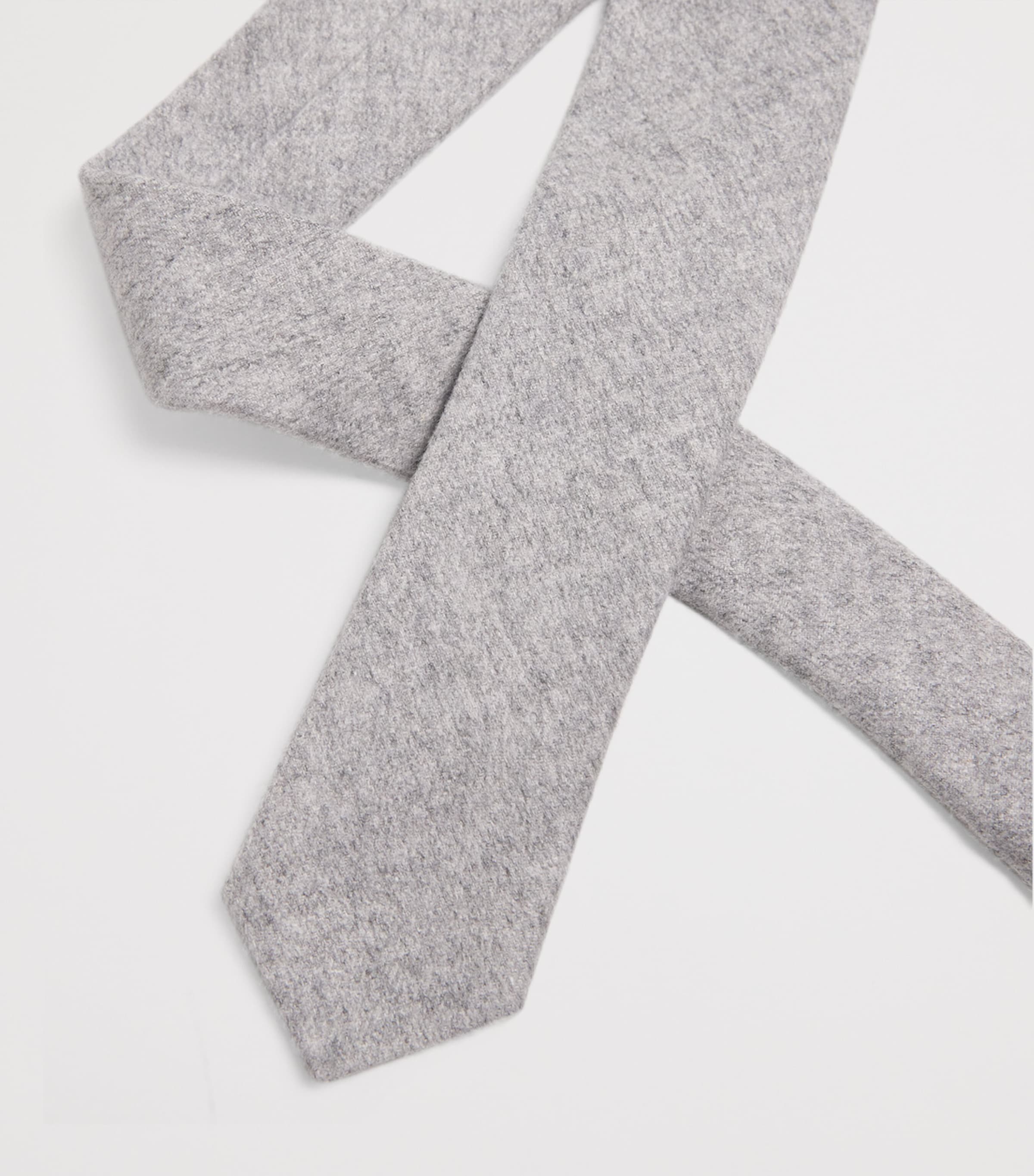 Wool Tie GRIGIO CHIARO MELANG Image 4