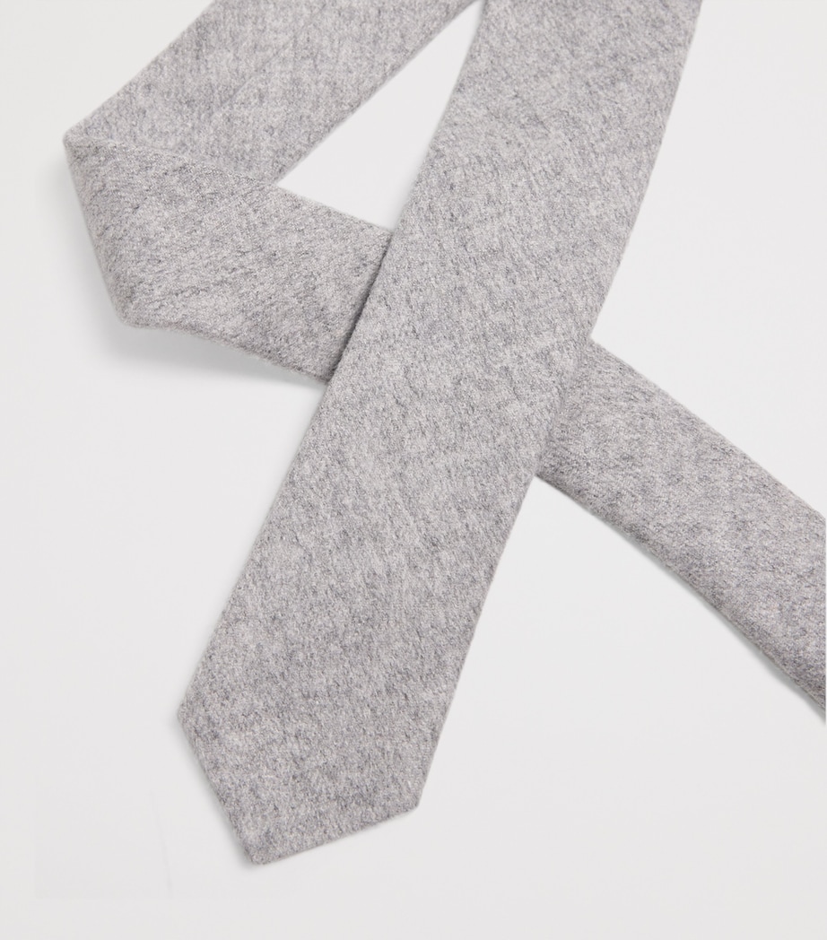 Wool Tie GRIGIO CHIARO MELANG Image 4