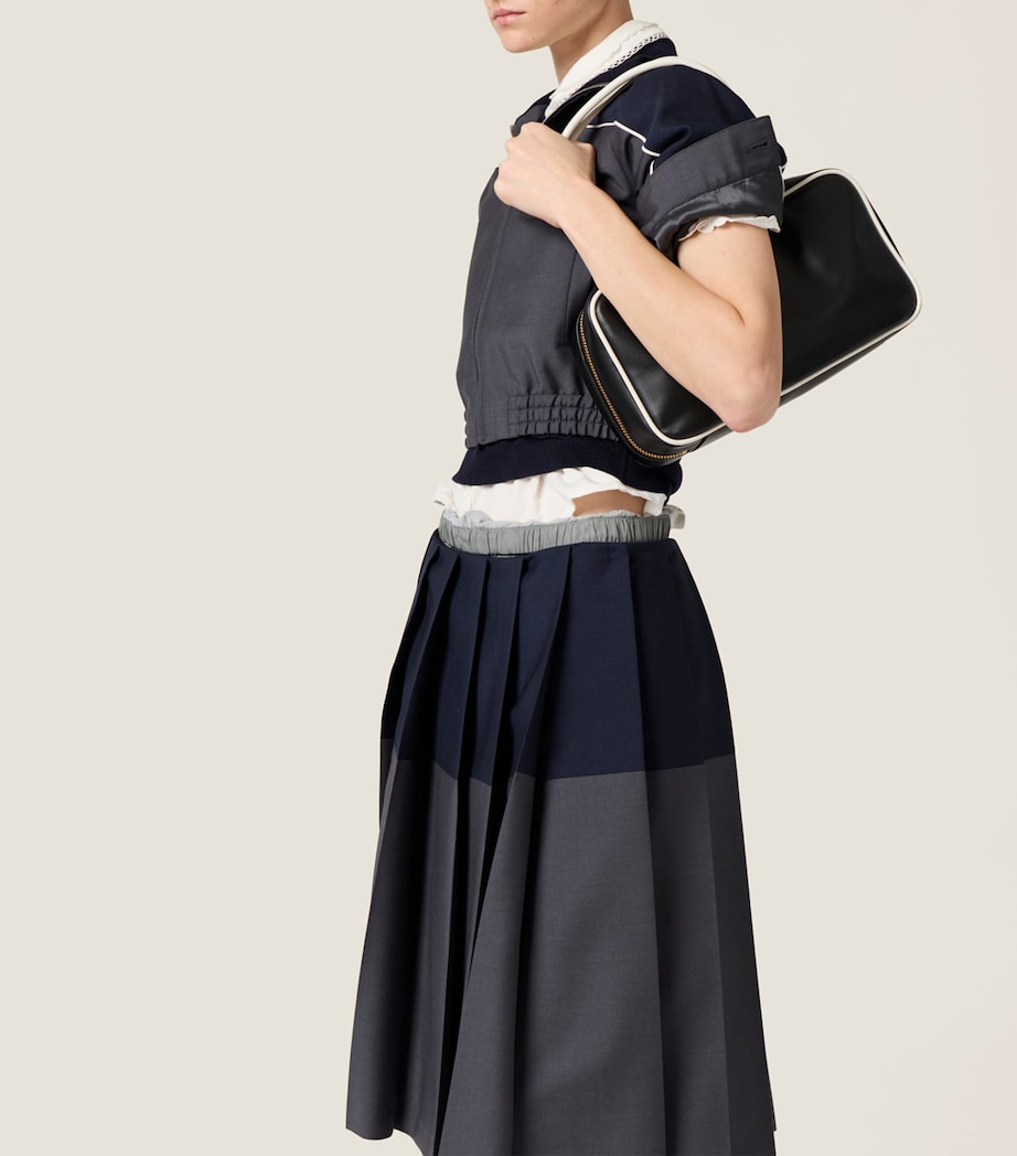 Mohair-Wool Pleated Midi Skirt F0EVW Image 4