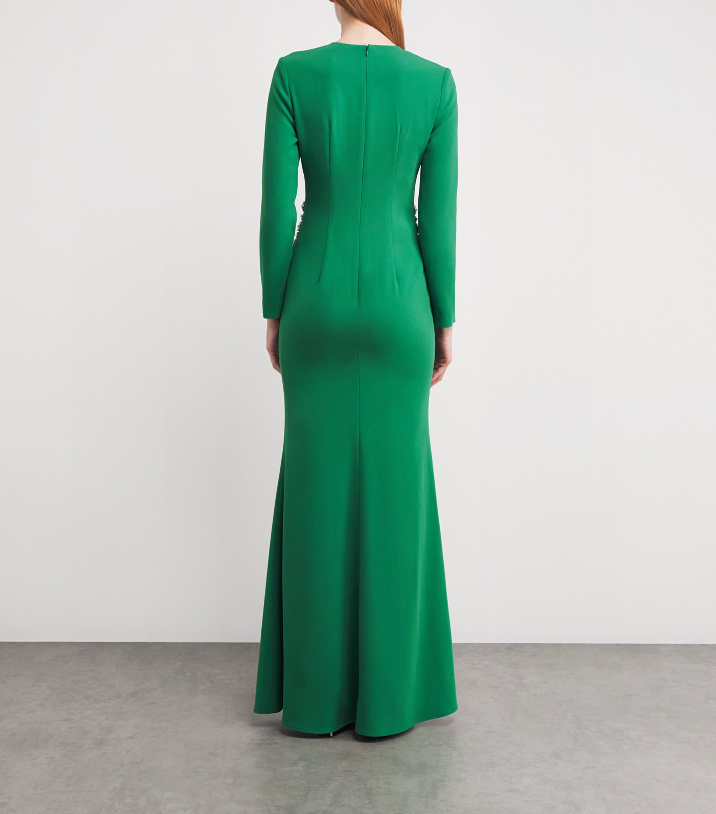 huishan zhang green dress Green Bubble Fabric Lace-Up Turtleneck Short Dress – IRHAZ