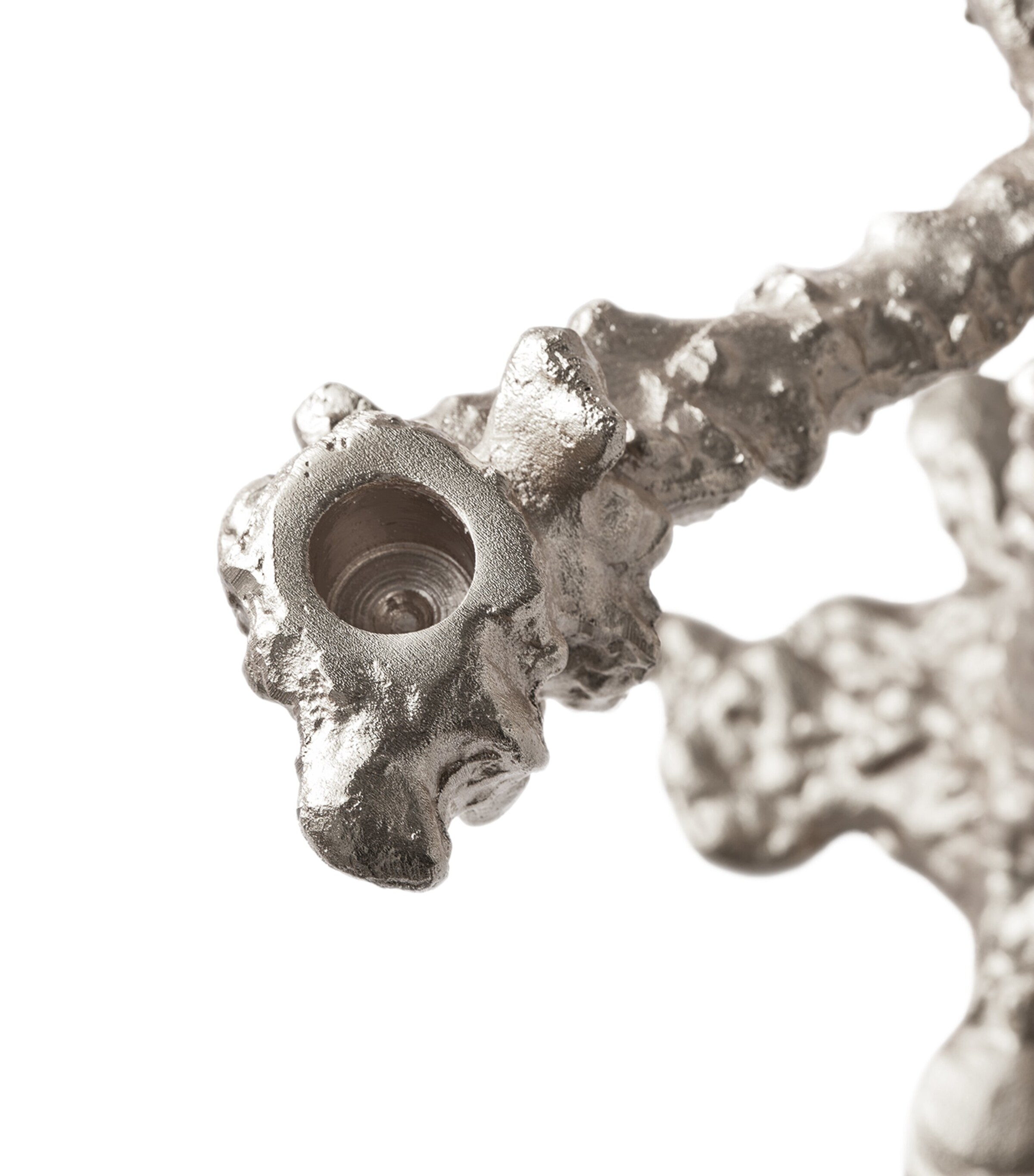 POLSPOTTEN 4-Arms Drip Candle Holder (32cm) Silver Image 3