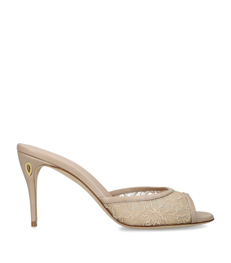 Jennifer Chamandi Lace Guido Mules 85 Champagne Image 1