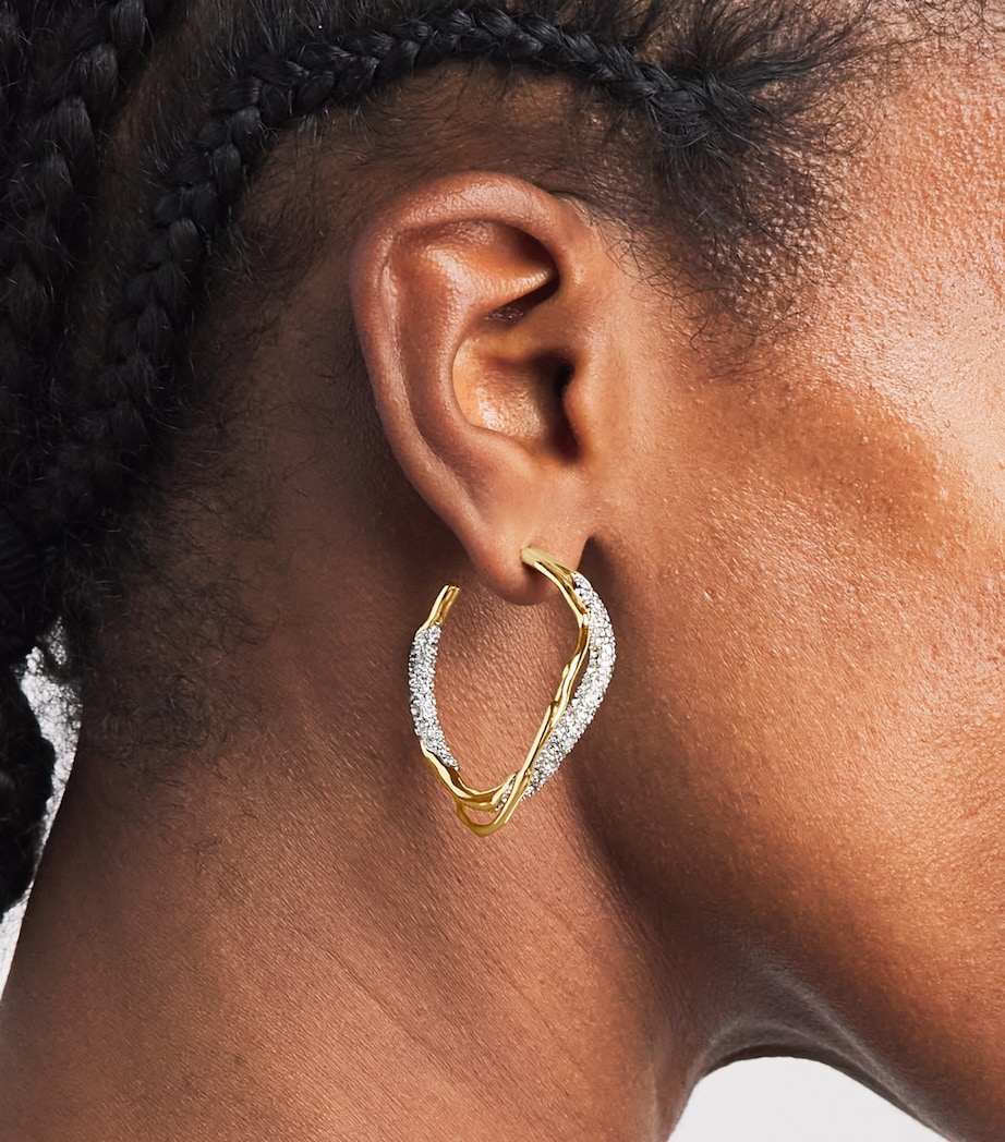 Alexis Bittar Small Gold-Plated Solanales Crystal Twist Earrings Crystals Gold Image 2