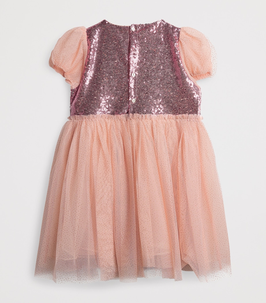 Sequinned Odette Rainbow Dress (5-10 Years) EVENING SAND Image 2