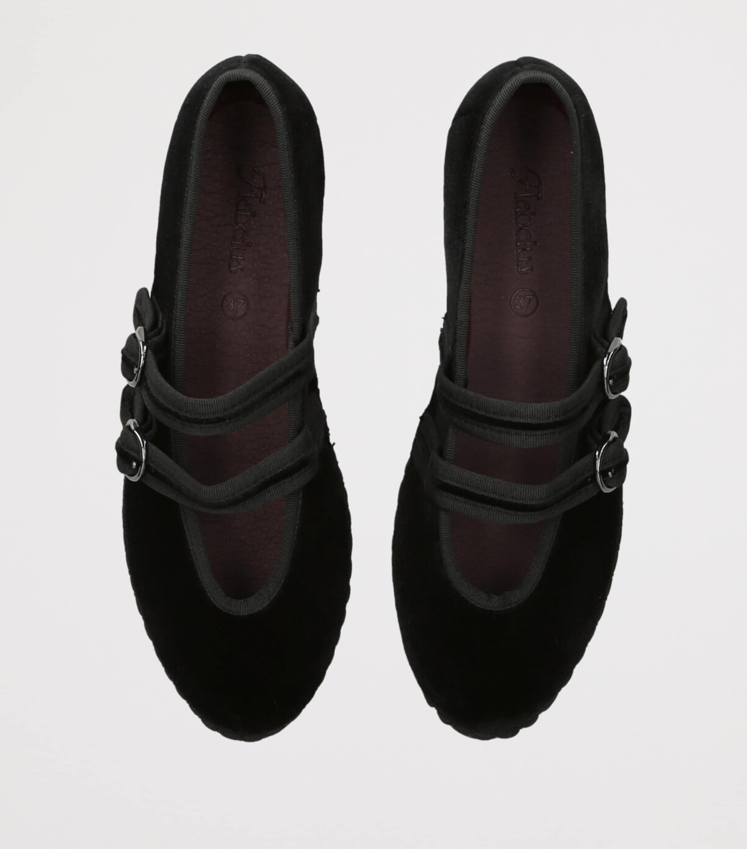 Flabelus Velvet Claire Mary Janes Blk/other Image 4