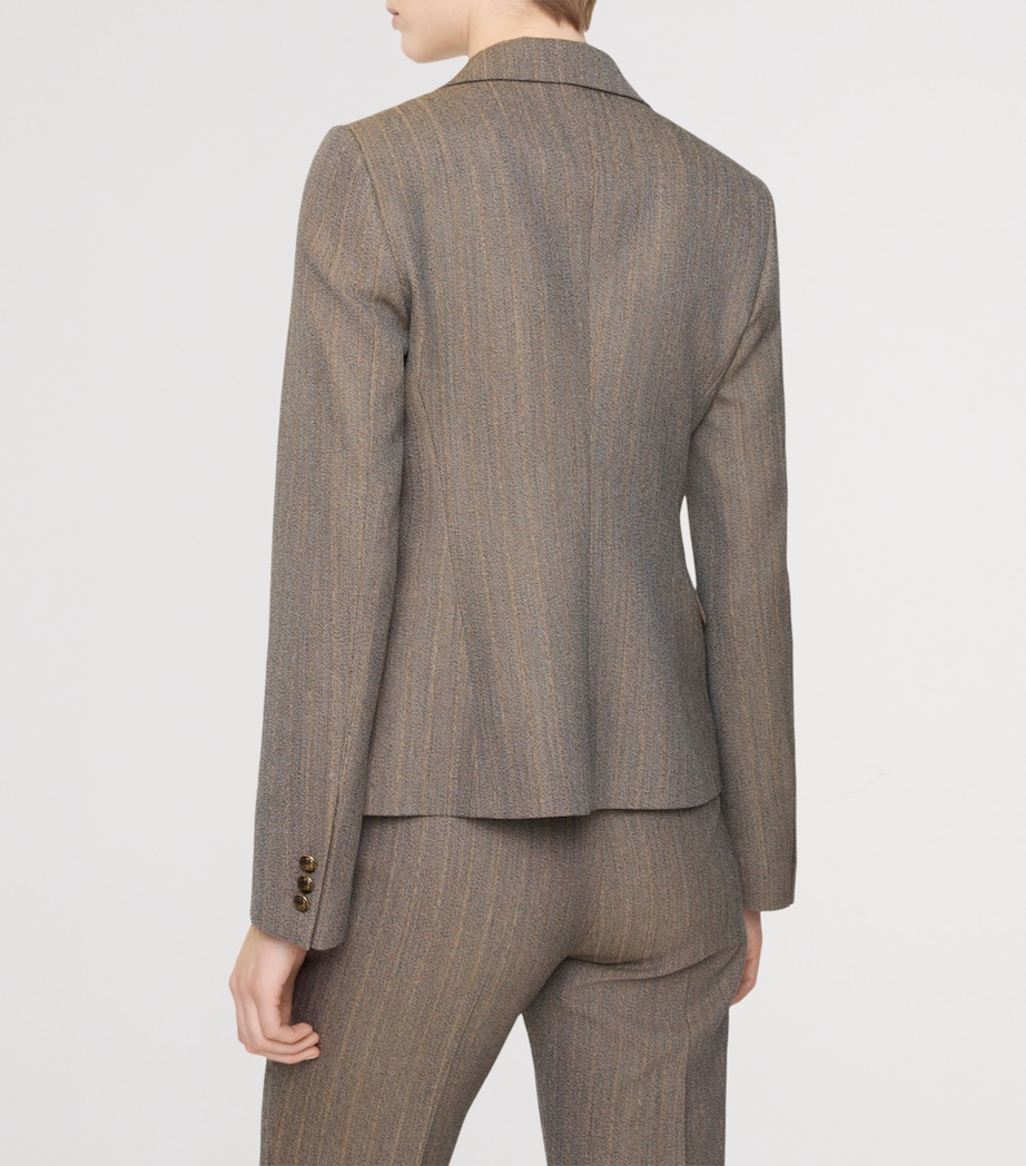 Mouliné Wool Tailored Blazer COFFEE BROWN MELANGE Image 3