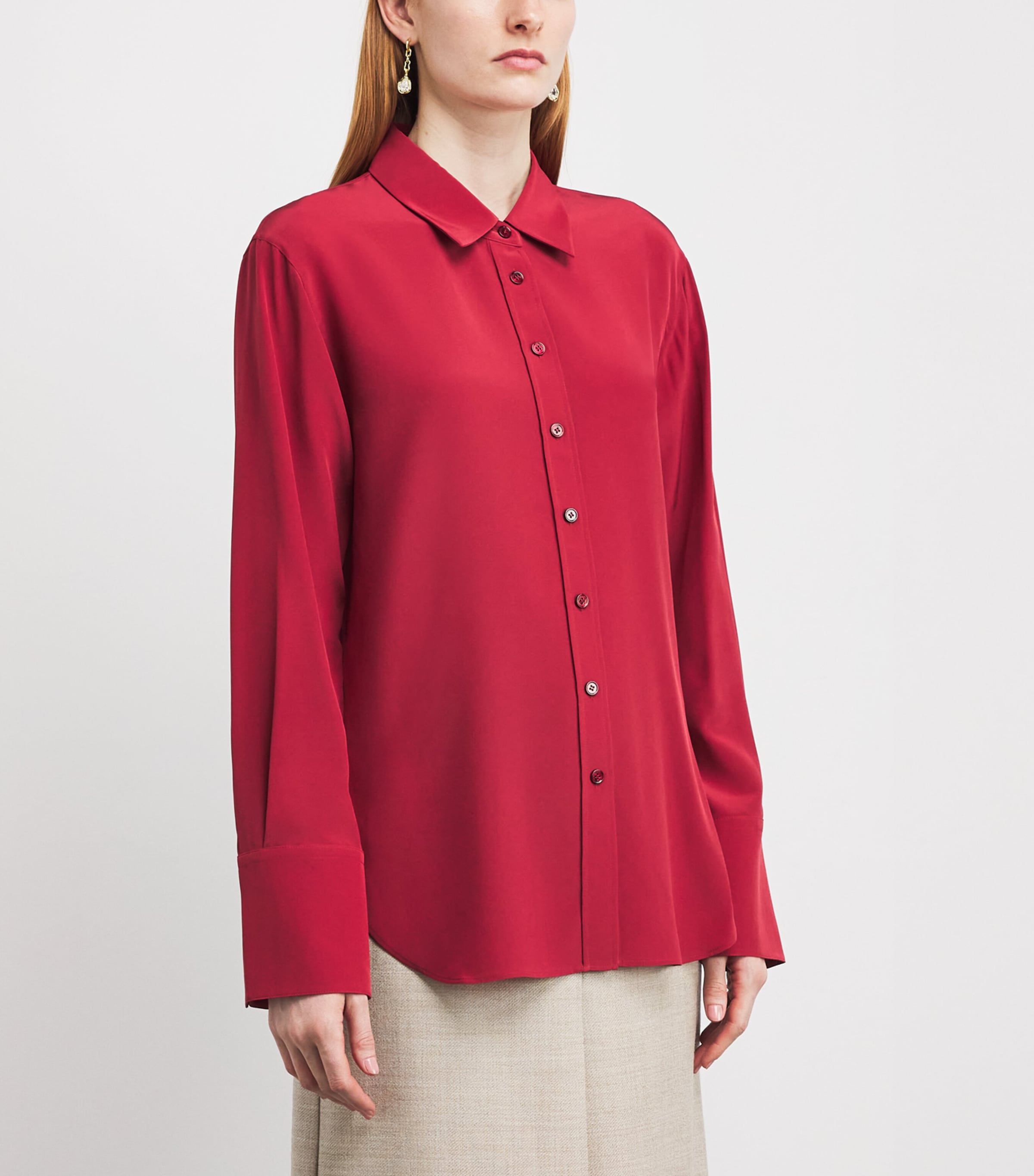 Joseph Womens Silk Joe Blouse Mulberry Image 3