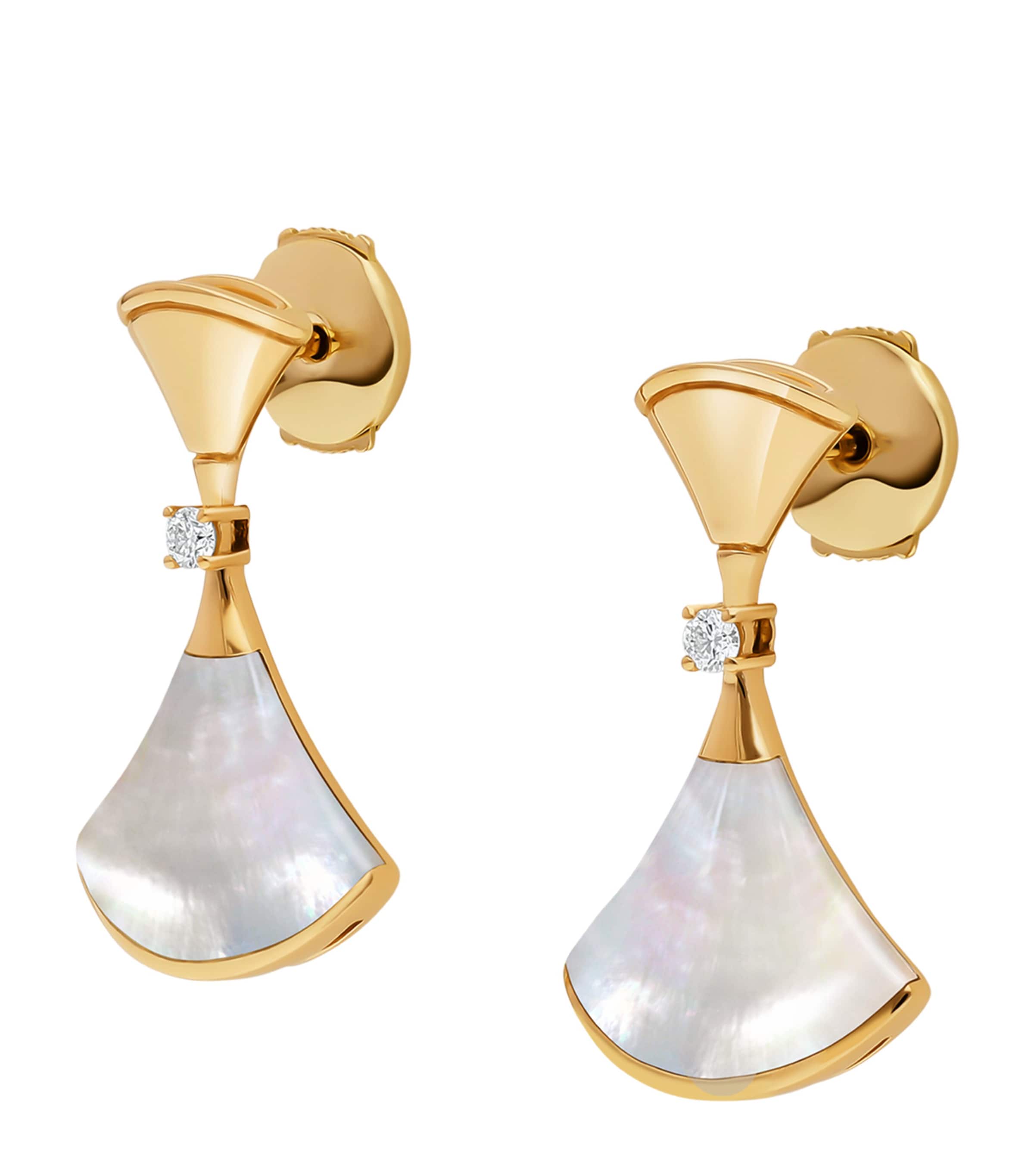 Yellow Gold and Mother of Pearl Divas' Dream Earrings YELLOW GOLD Image 2