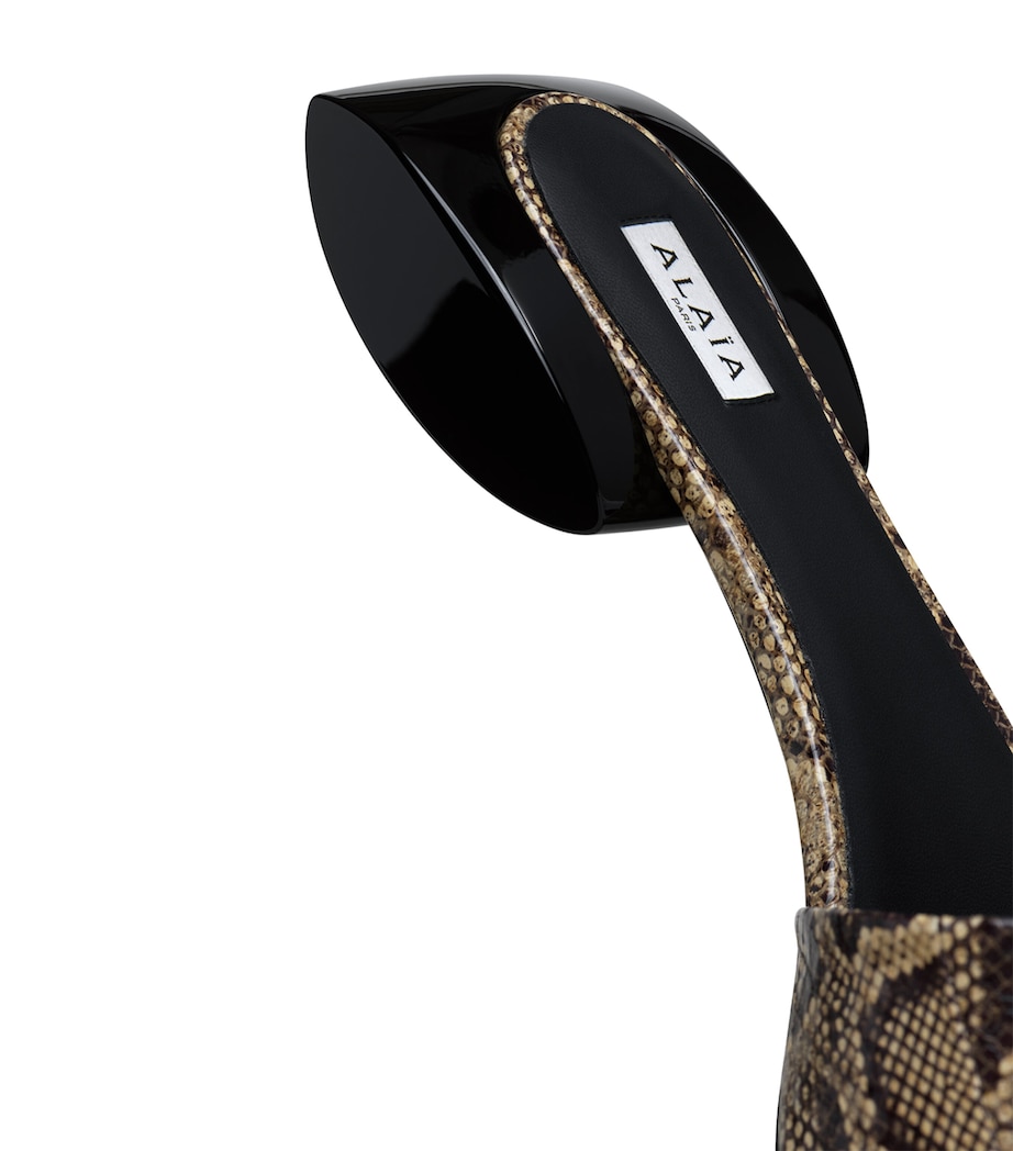 Alaïa Suede Ellipse Mules Honey Image 4
