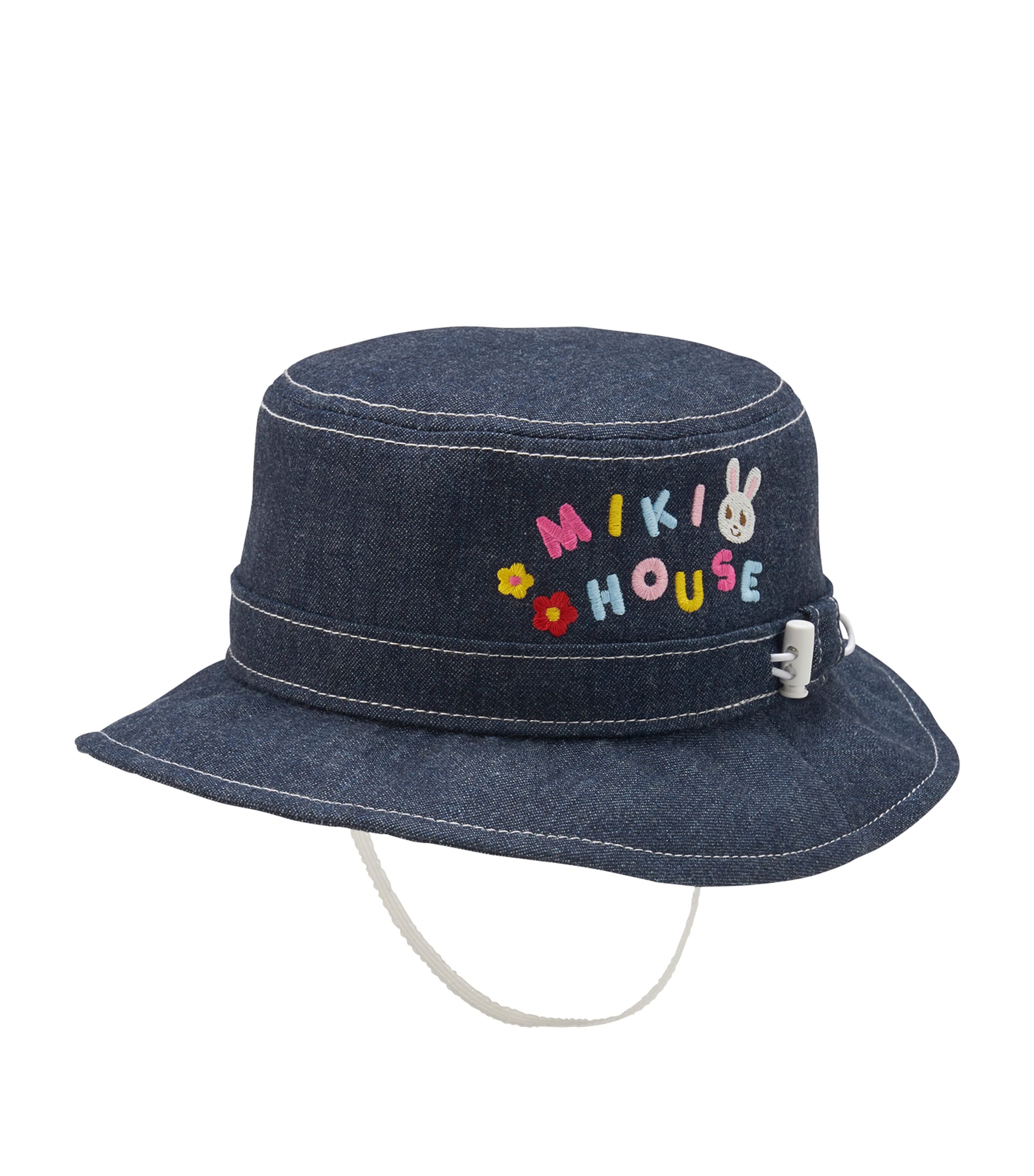 Miki House Cotton Sun Hat In Navy